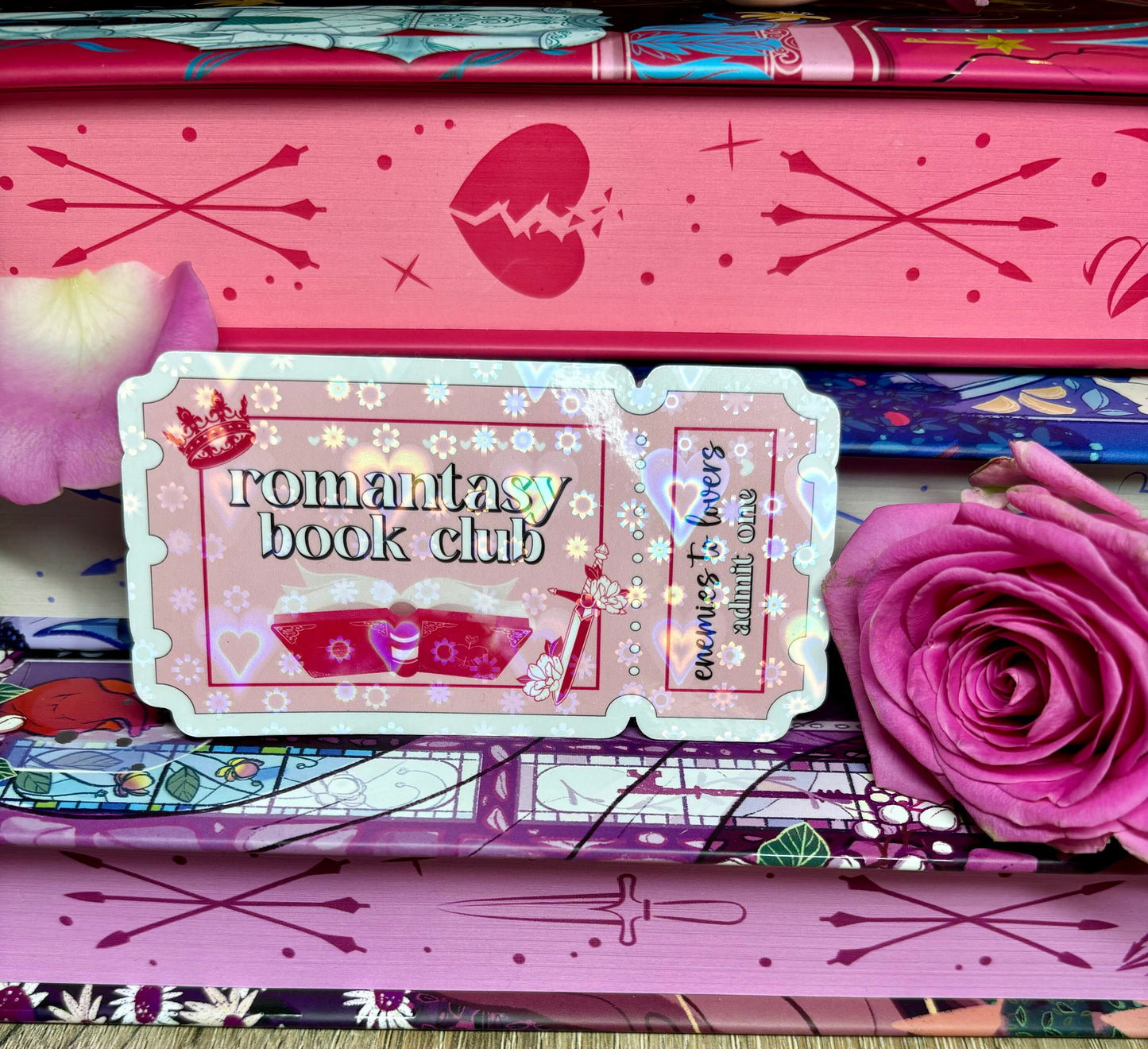 Romantasy Book Club Ticket Sticker