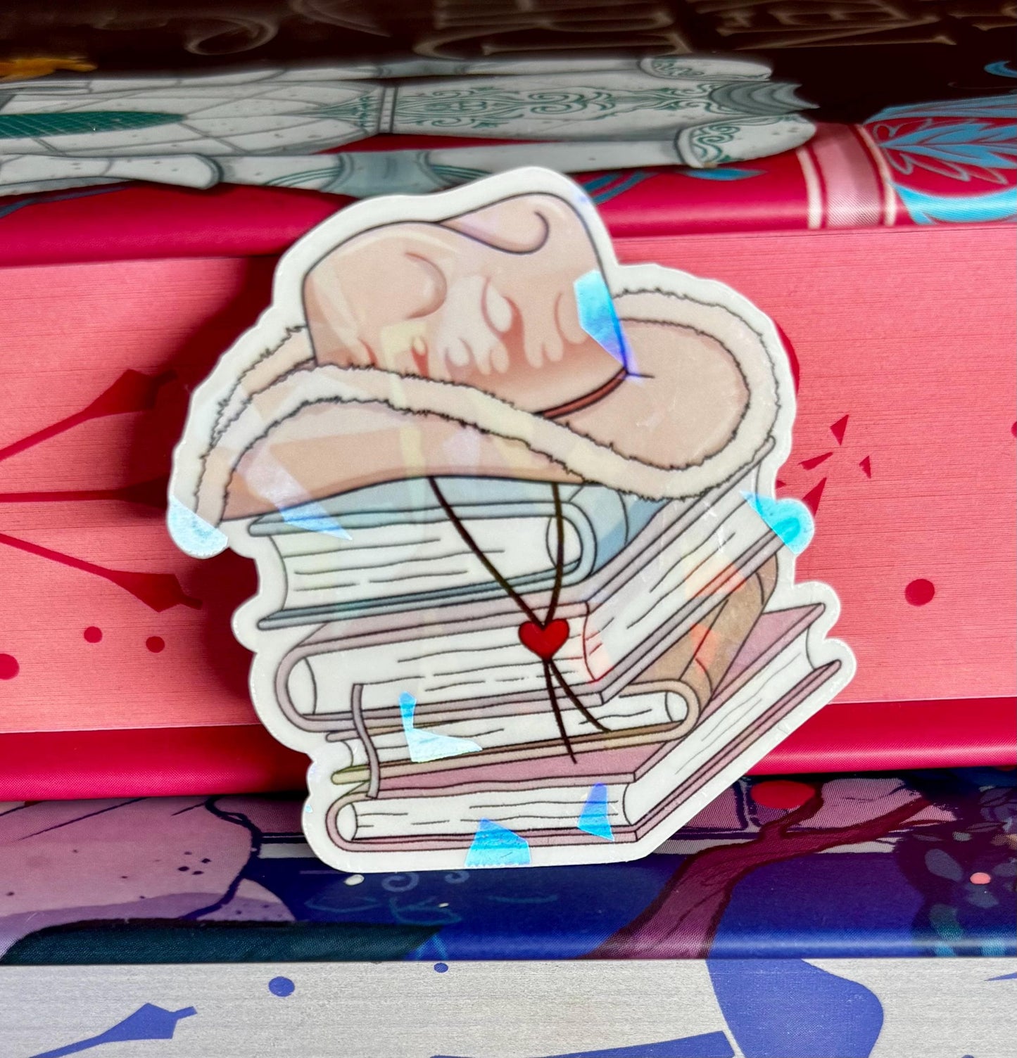 Mini Cowgirl Book Stack Sticker