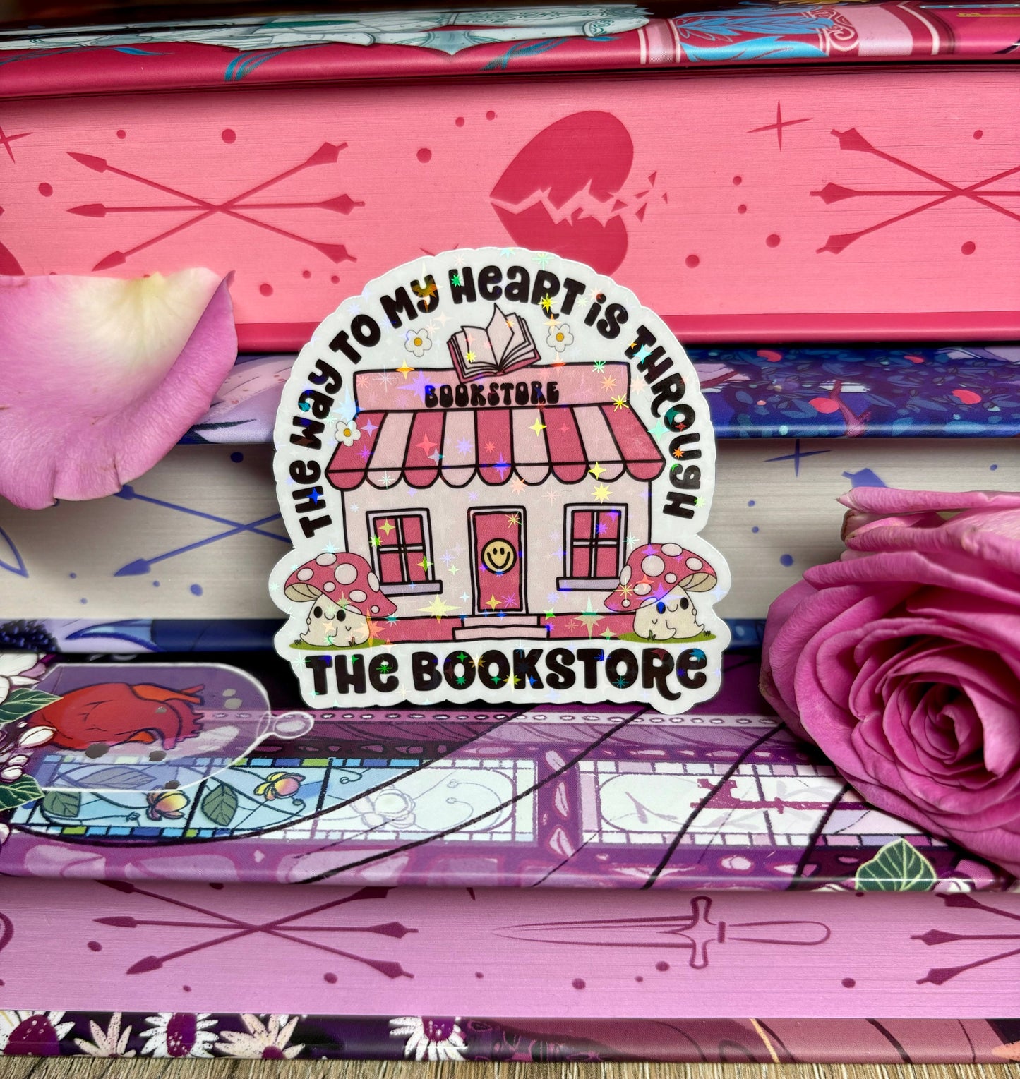 Medium The Way To My Heart Is Through The Bookstore Sticker