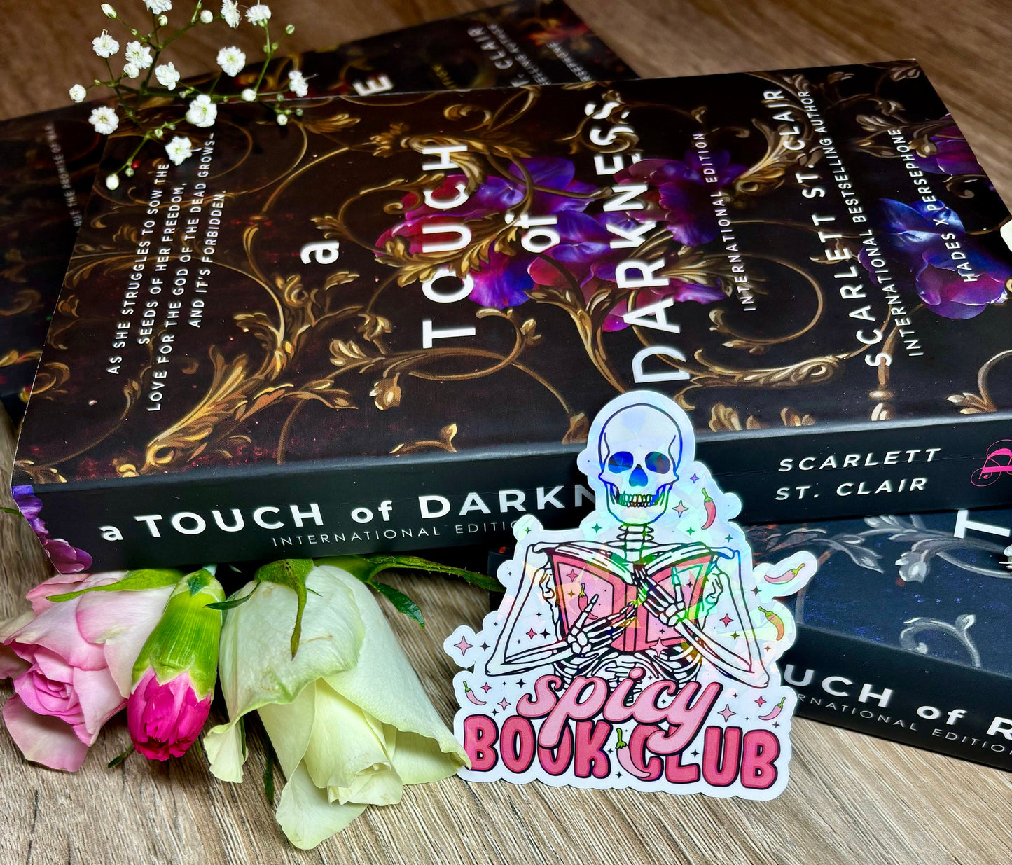Spicy Book Club Skeleton Sticker