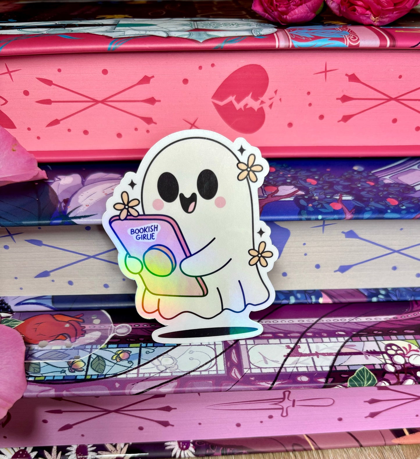 Bookish Girlie Kindle Ghost Sticker