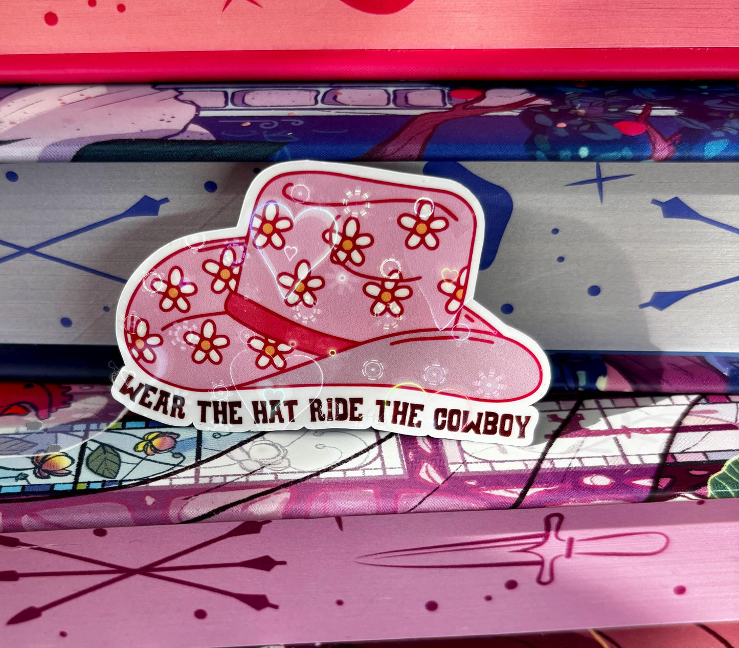 Mini Wear The Hat Ride The Cowboy Sticker