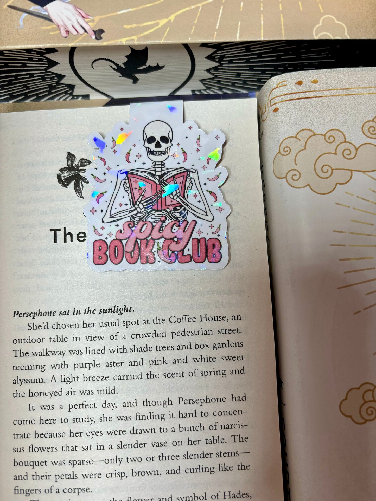 Spicy Book Club Skeleton Magnetic Bookmark