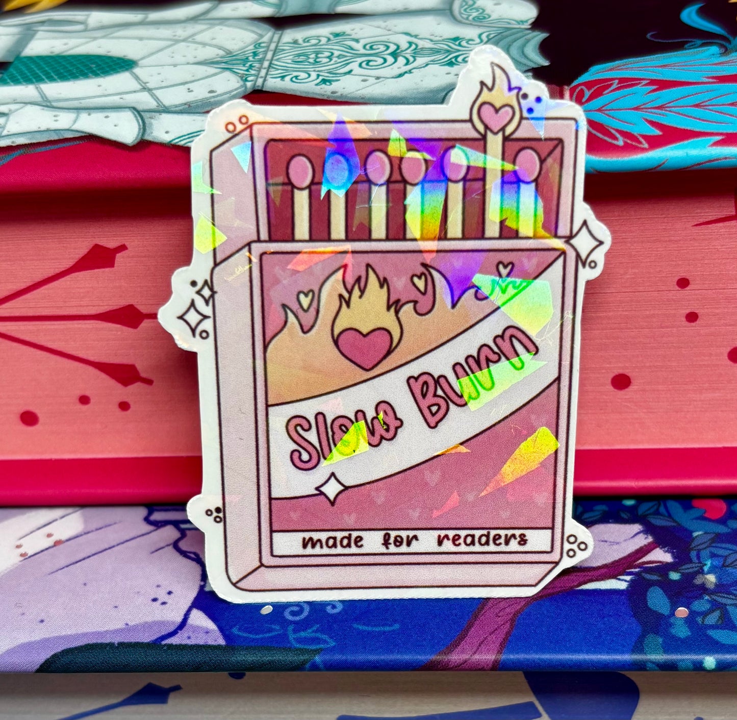 Mini Slow Burn Matches Romance Tropes Sticker