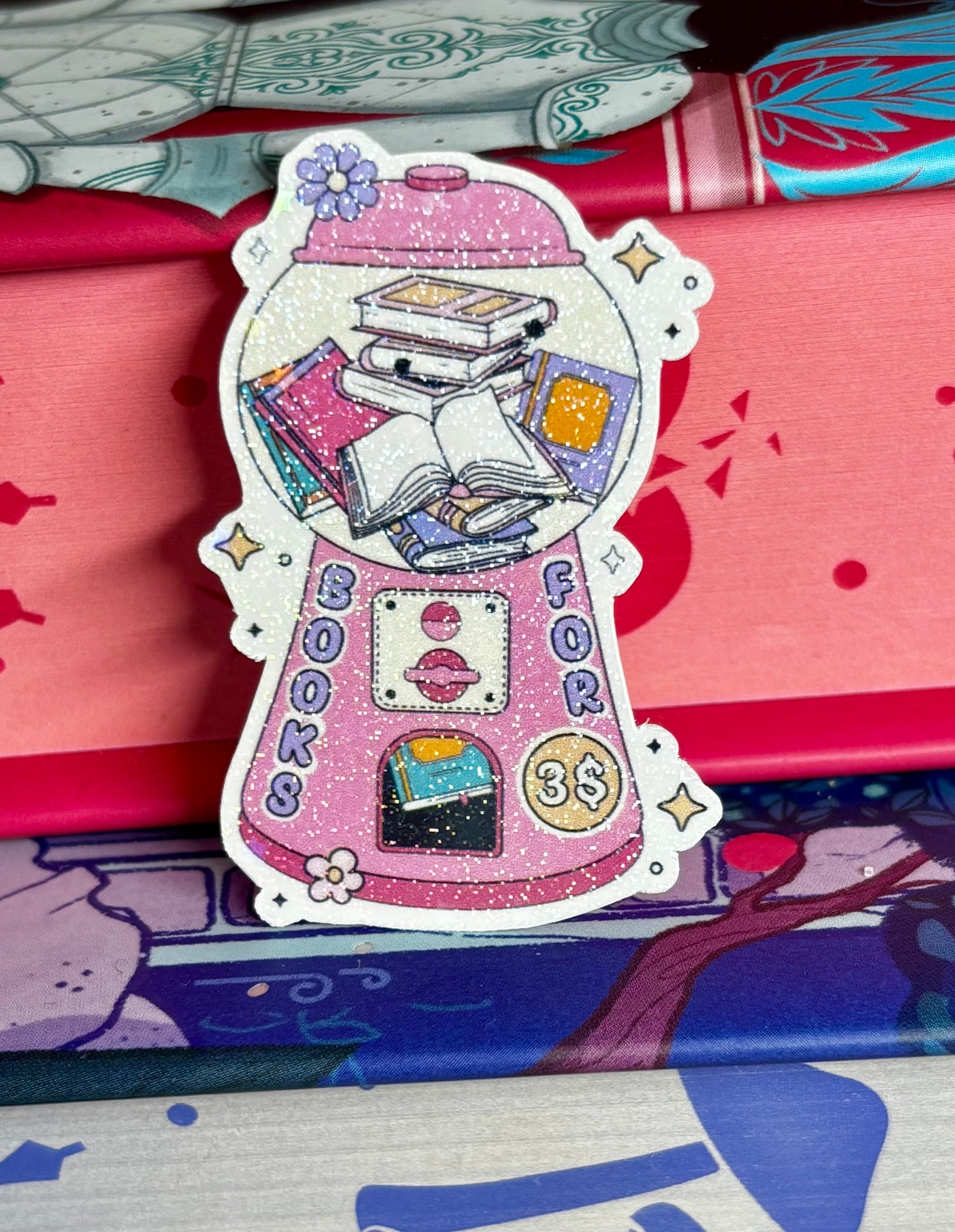 Mini Books For Three Dollars Vending Machine Sticker