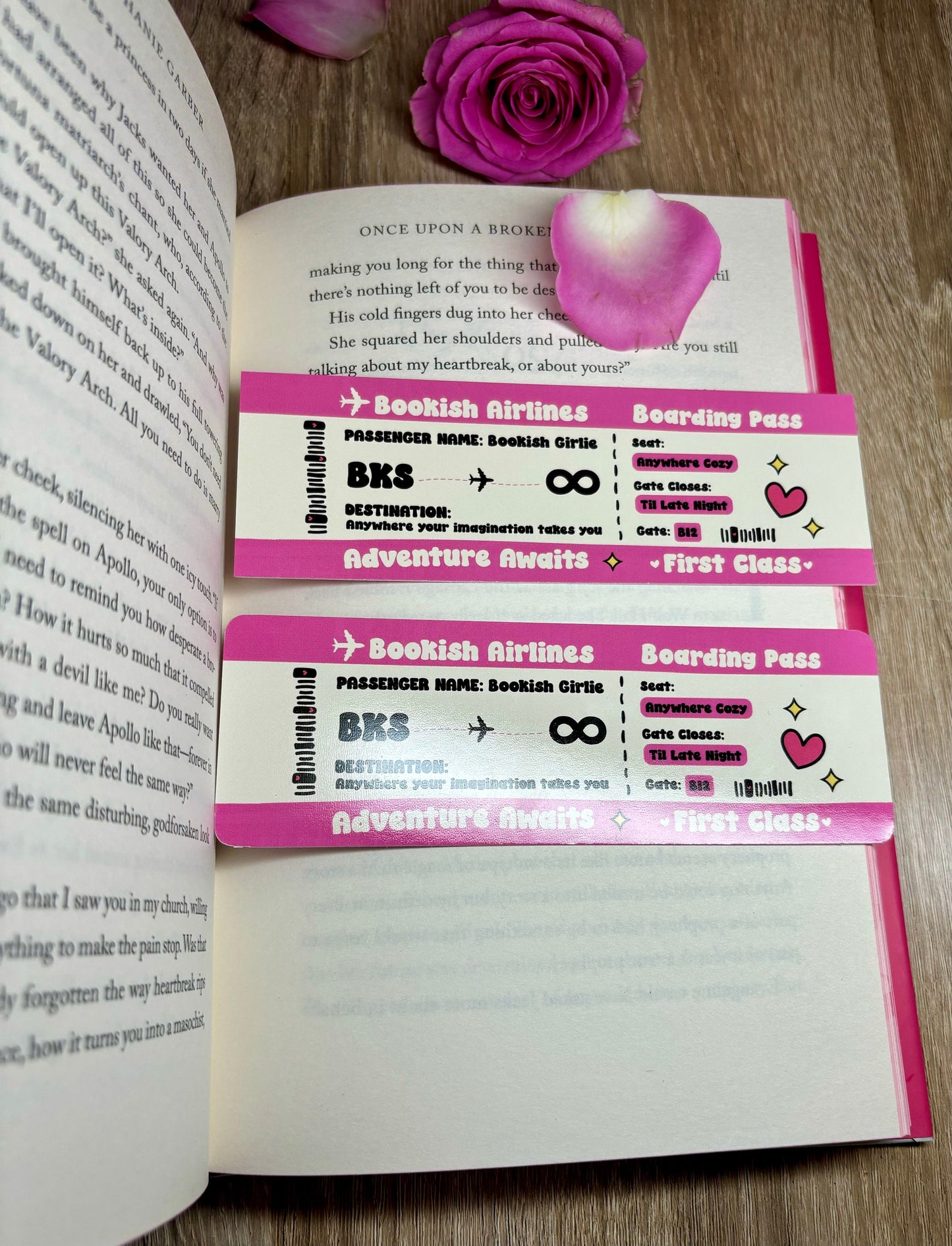 Bookish Airlines Bookish Girlie Boarding Pass Bookmark
