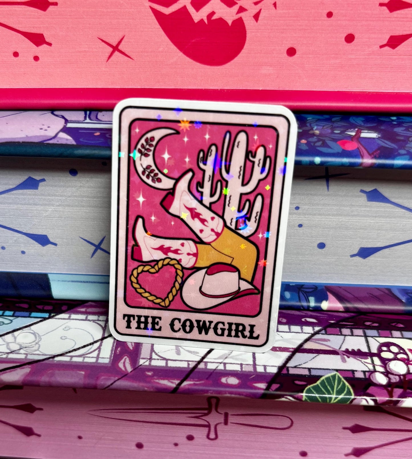 Mini The Cowgirl Tarot Card Sticker