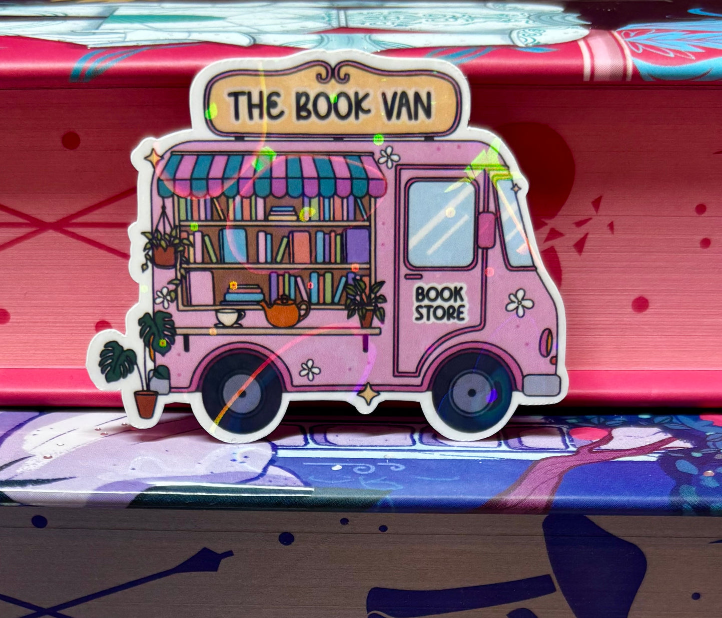 Mini The Book Van Bookstore Sticker