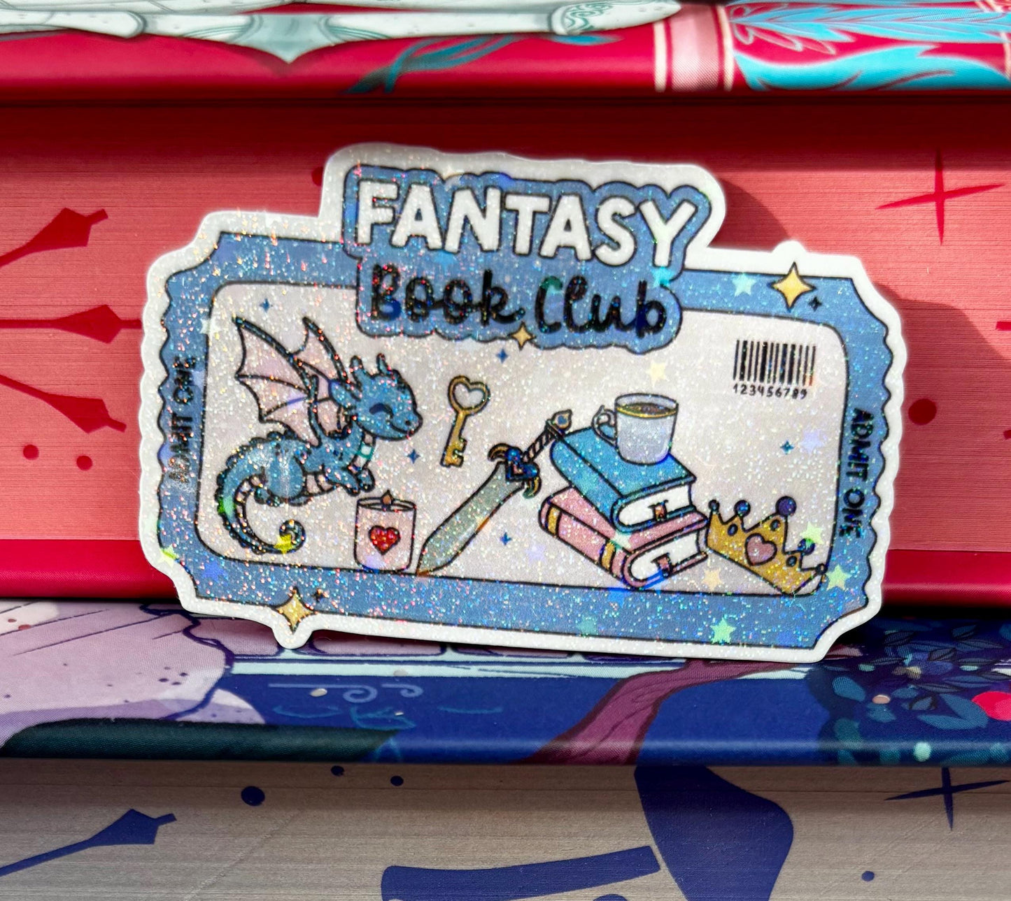 Mini Fantasy Book Club Ticket Sticker