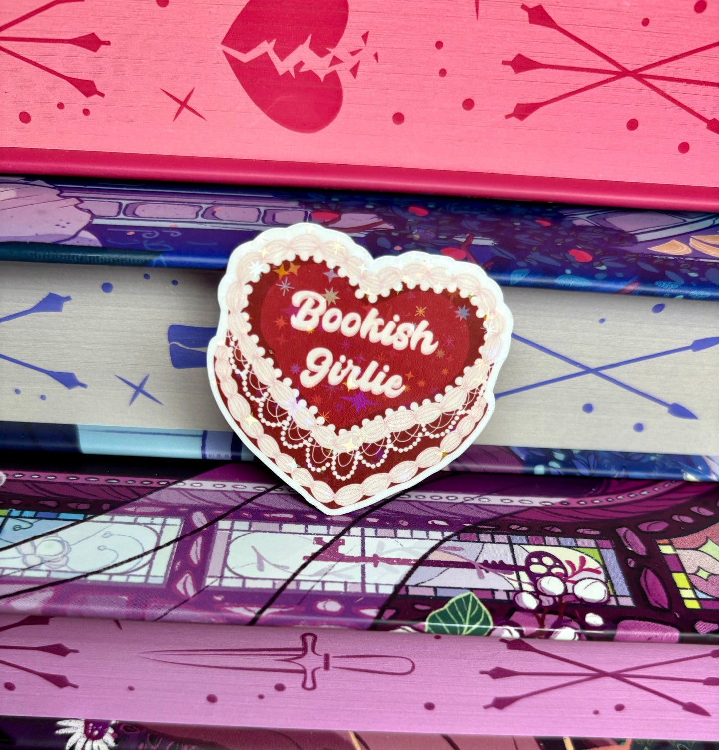 Mini Bookish Girlie Cake Sticker