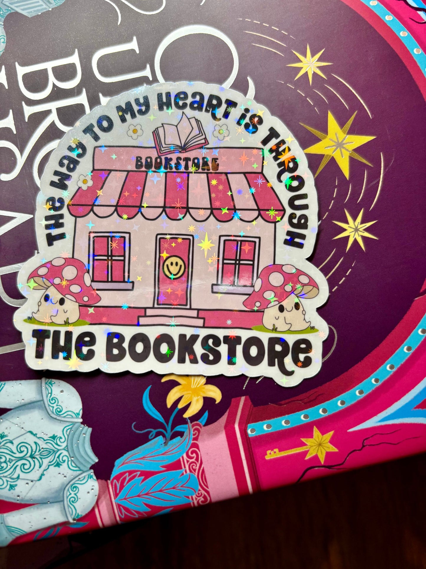 The Way To My Heart Is Through The Bookstore Sticker
