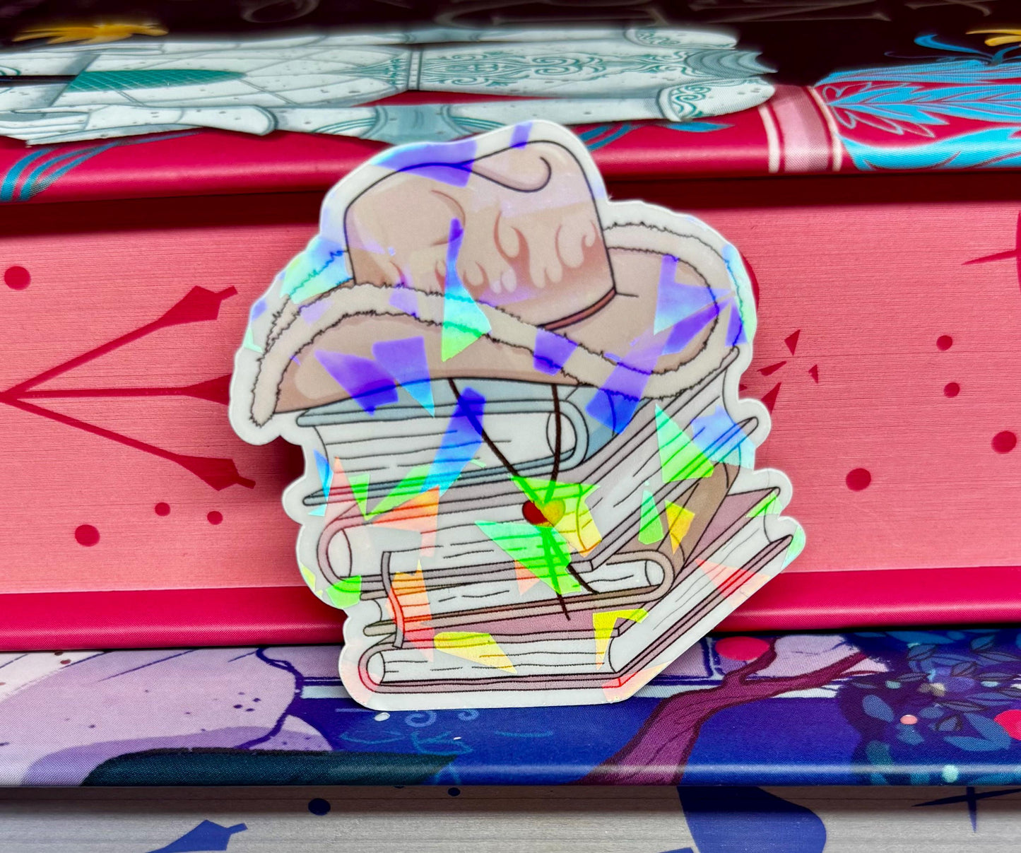 Mini Cowgirl Book Stack Sticker