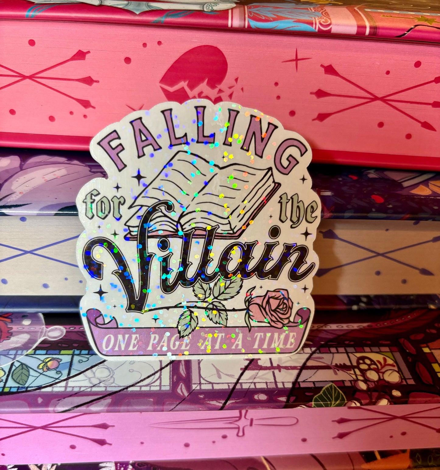 Falling For The Villain One Page At A Time Sticker
