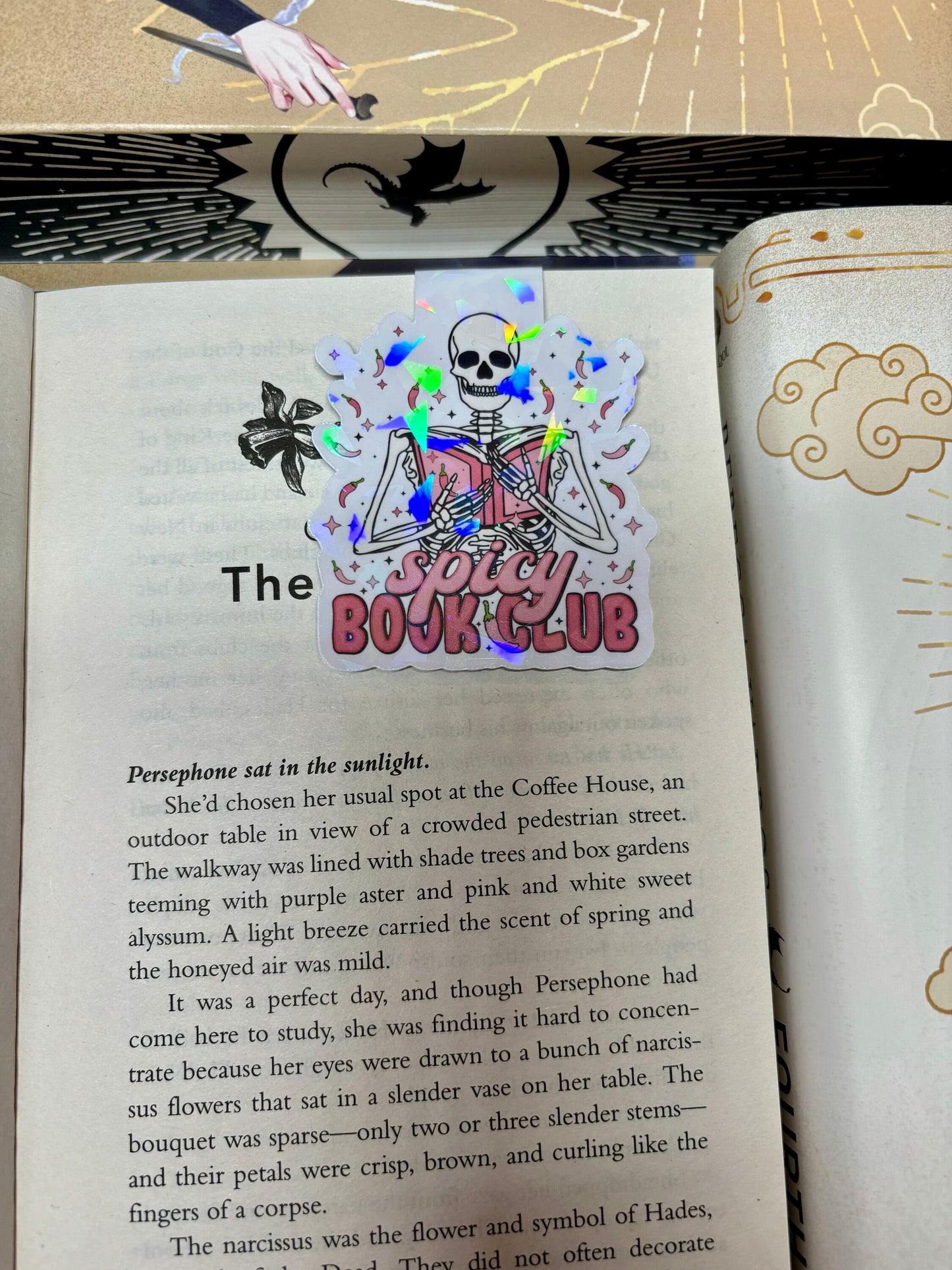 Spicy Book Club Skeleton Magnetic Bookmark