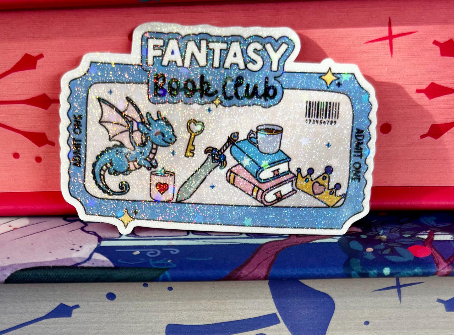 Mini Fantasy Book Club Ticket Sticker
