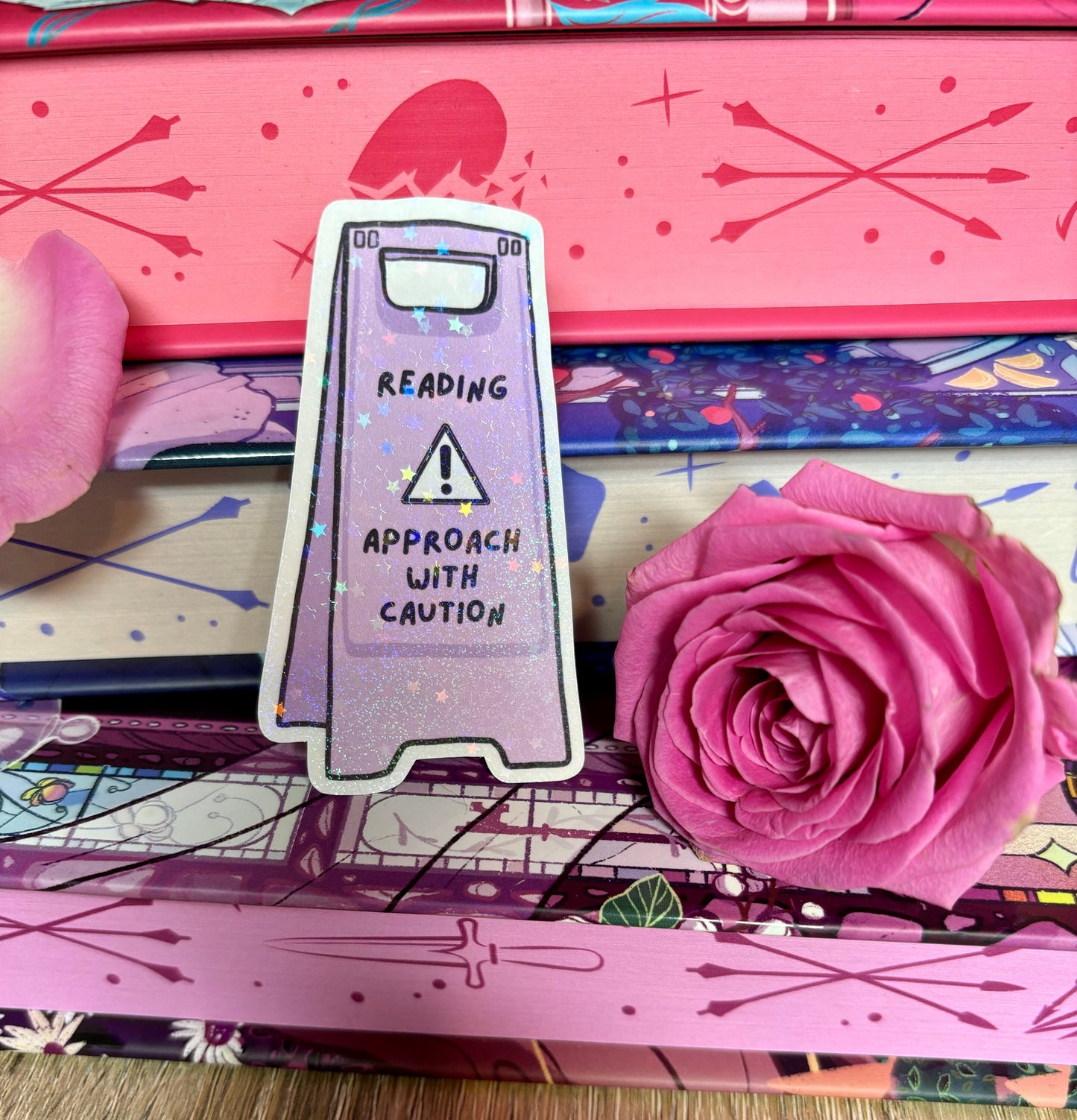 Reading Approach With Caution Floor Sign Style Sticker