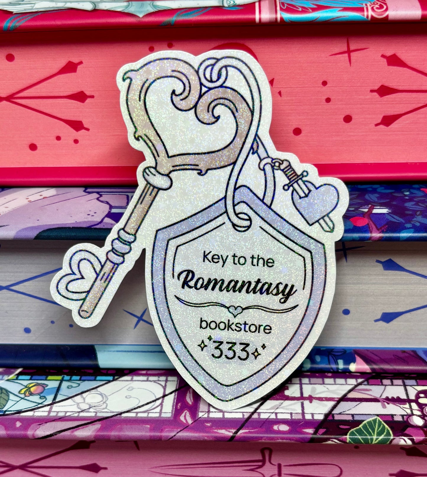 Key To The Romantasy Bookstore Sticker