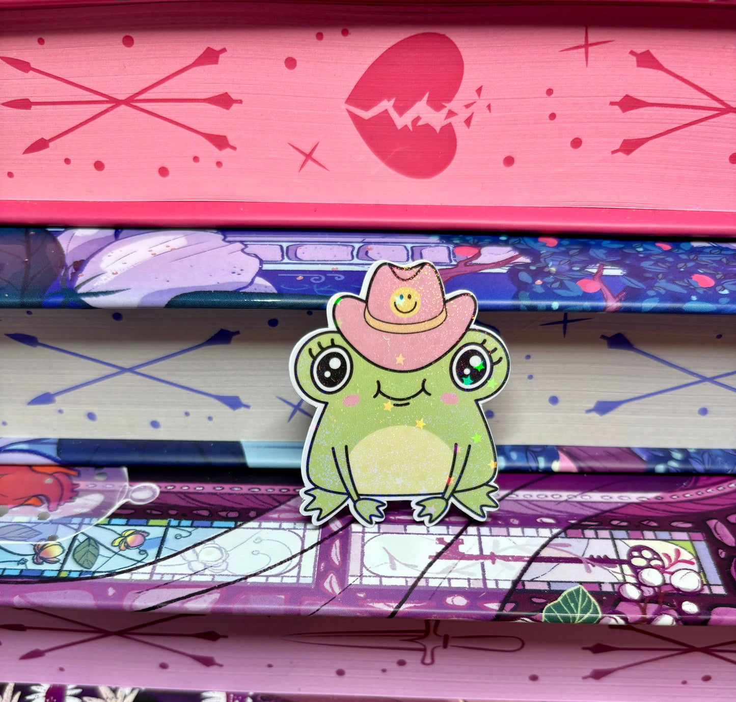 Mini Cute Cowgirl Frog Sticker