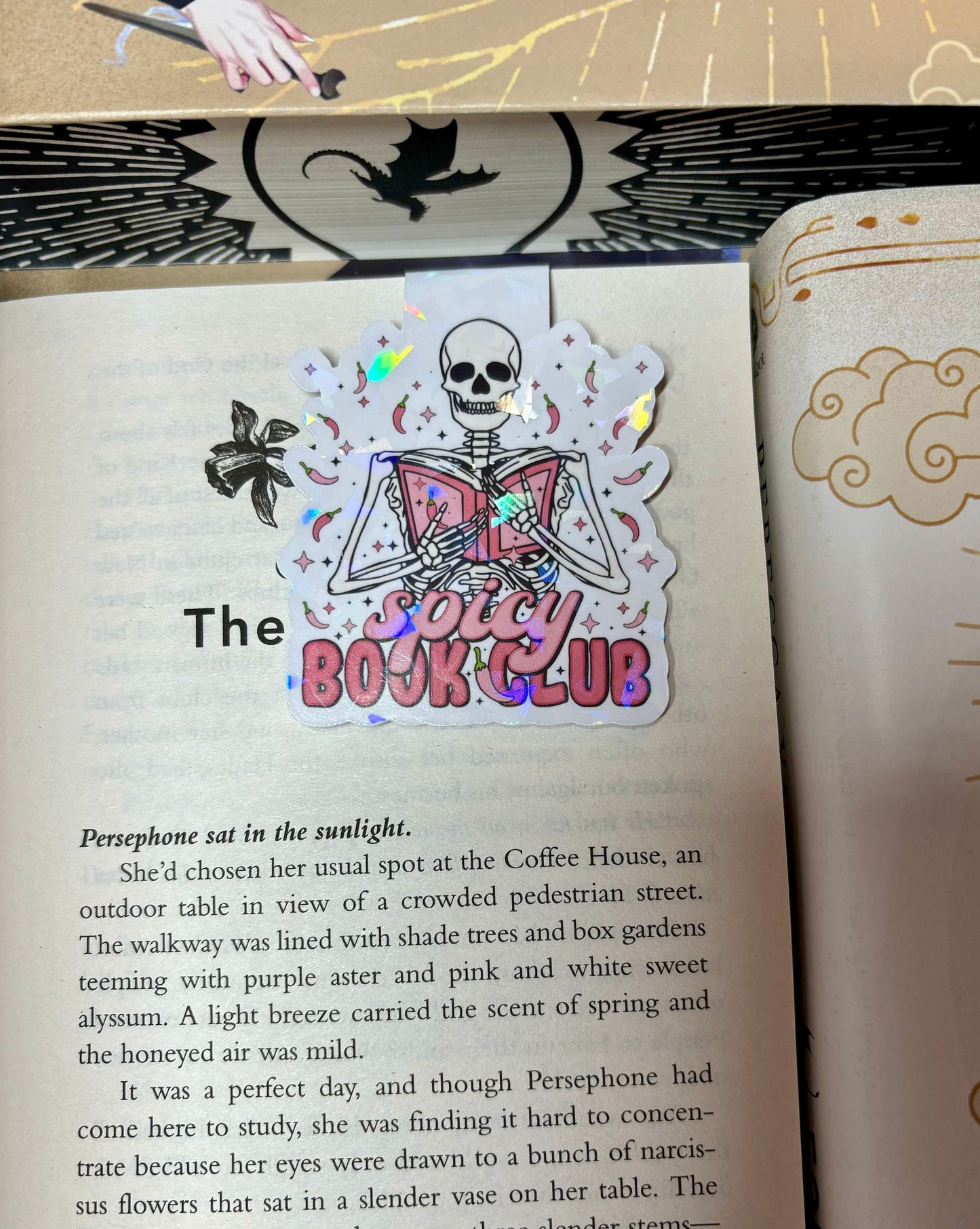 Spicy Book Club Skeleton Magnetic Bookmark