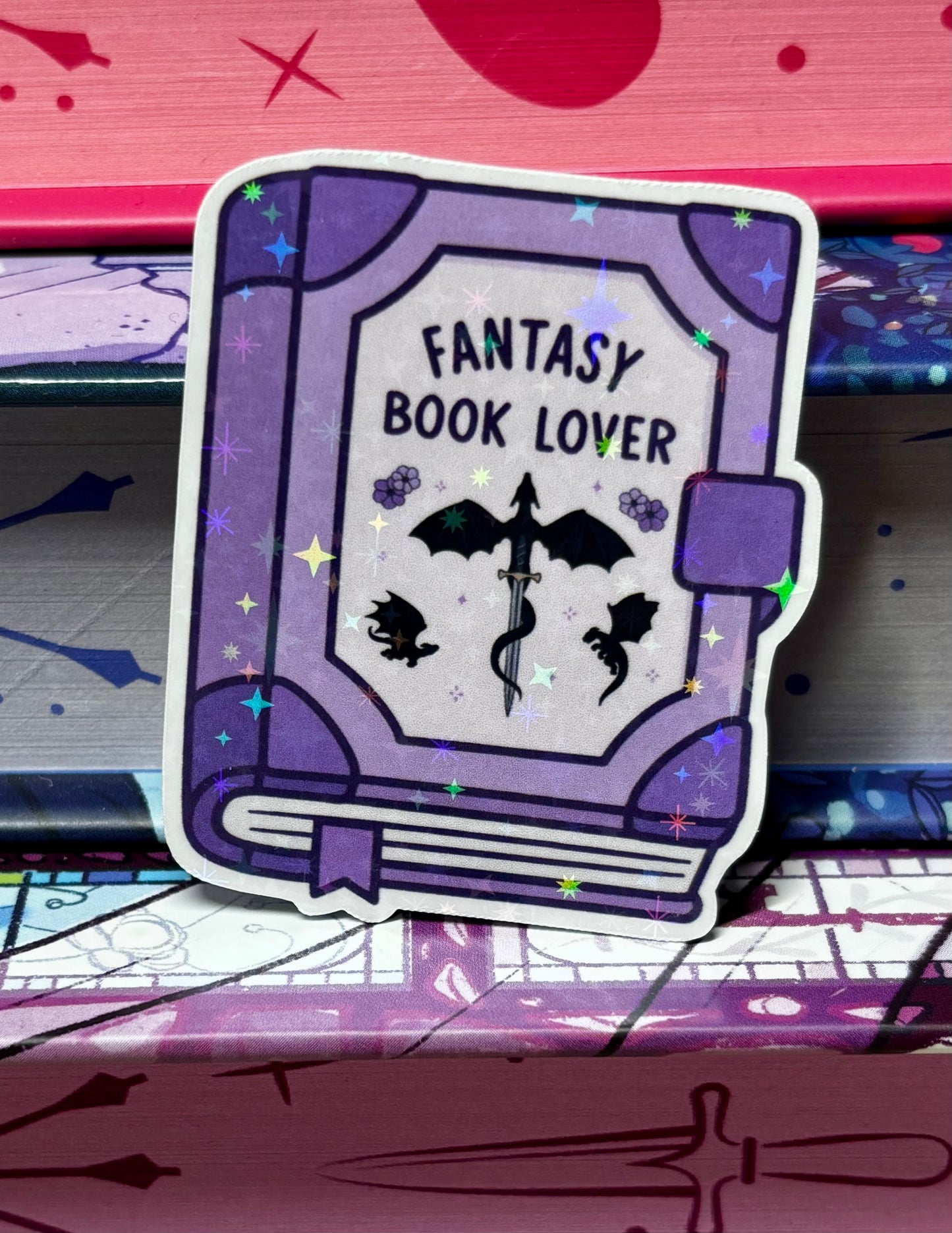 Mini Fantasy Book Lover Sticker