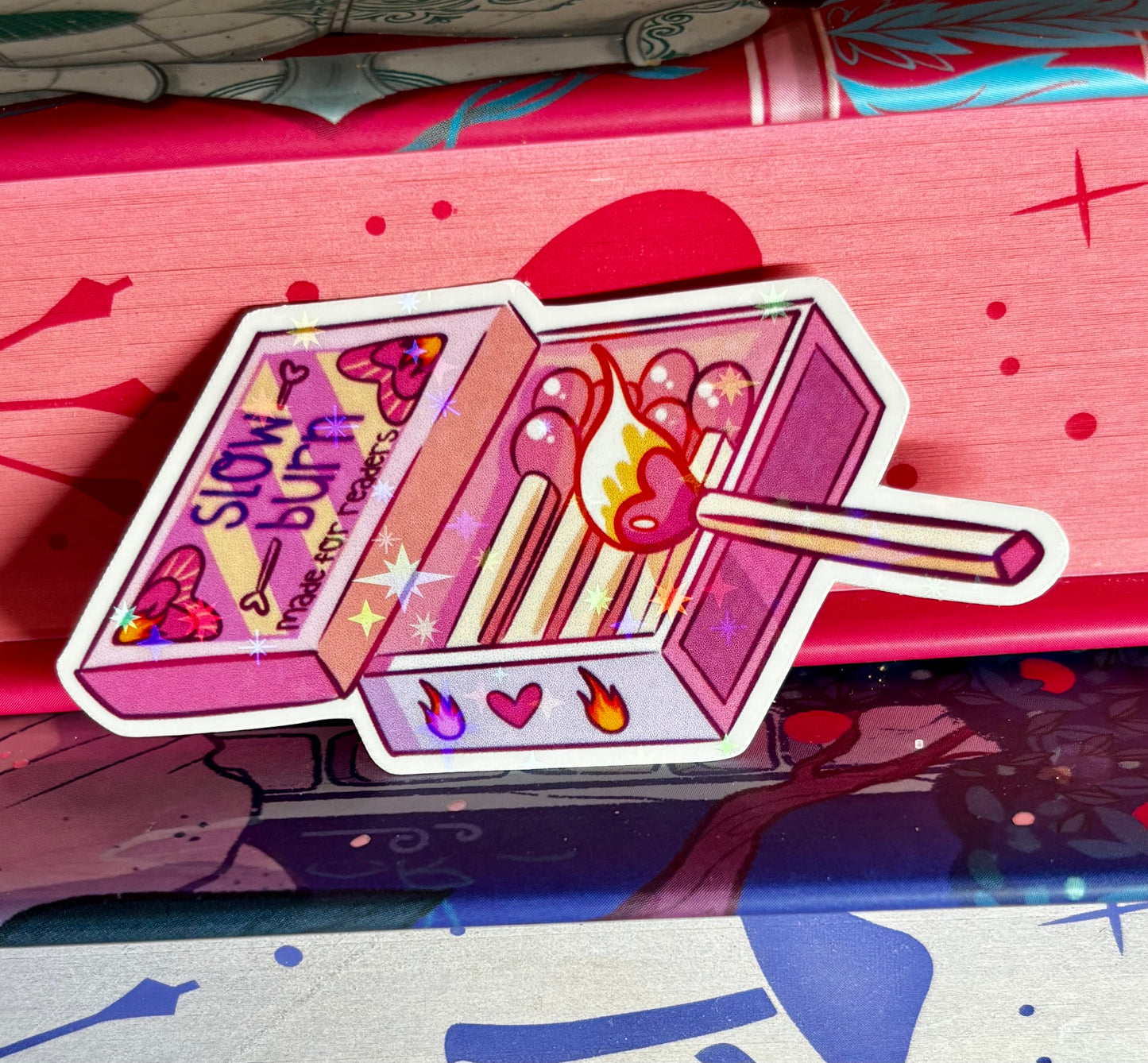 Mini Cute Slow Burn Matches Sticker
