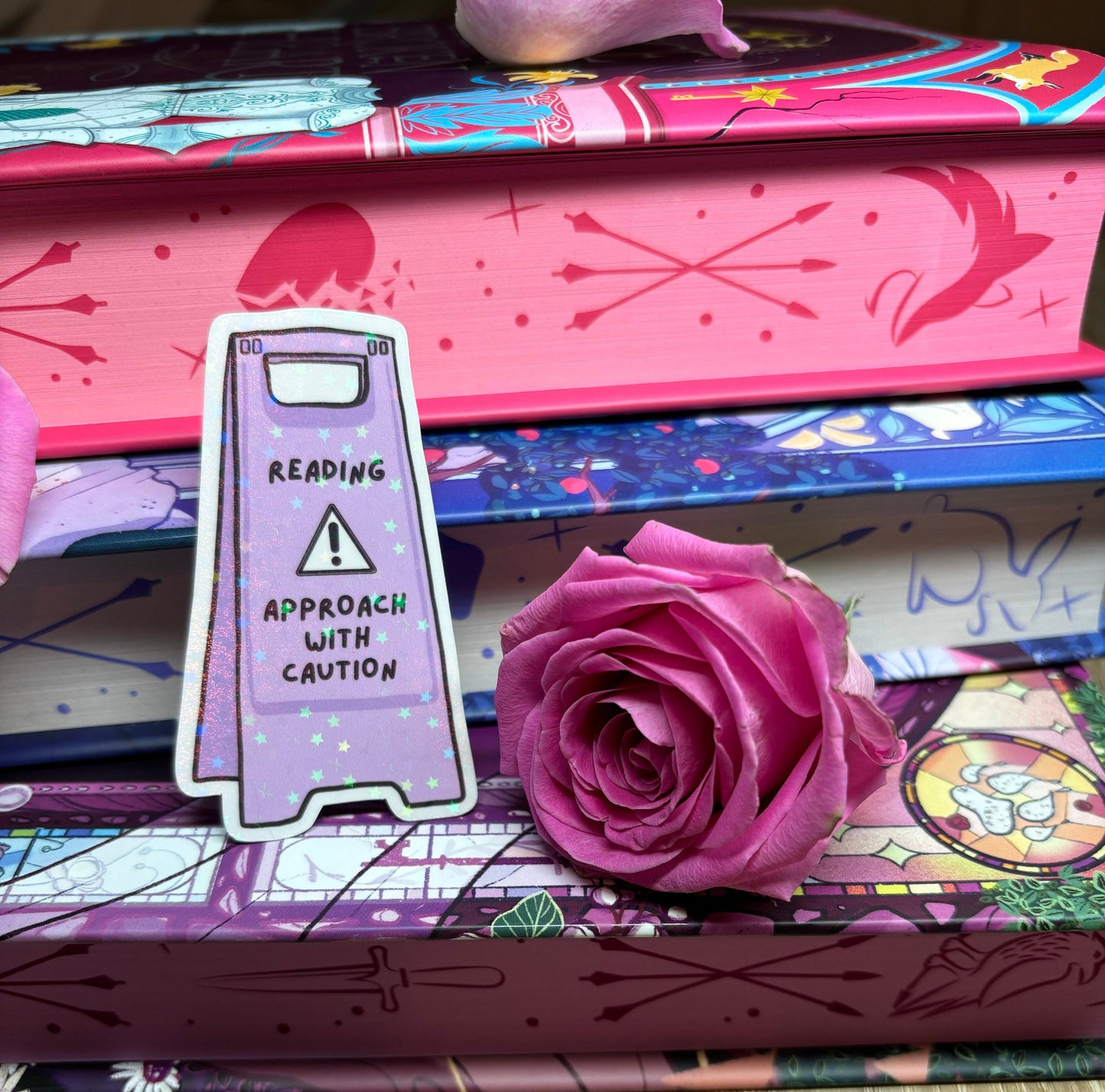 Reading Approach With Caution Floor Sign Style Sticker