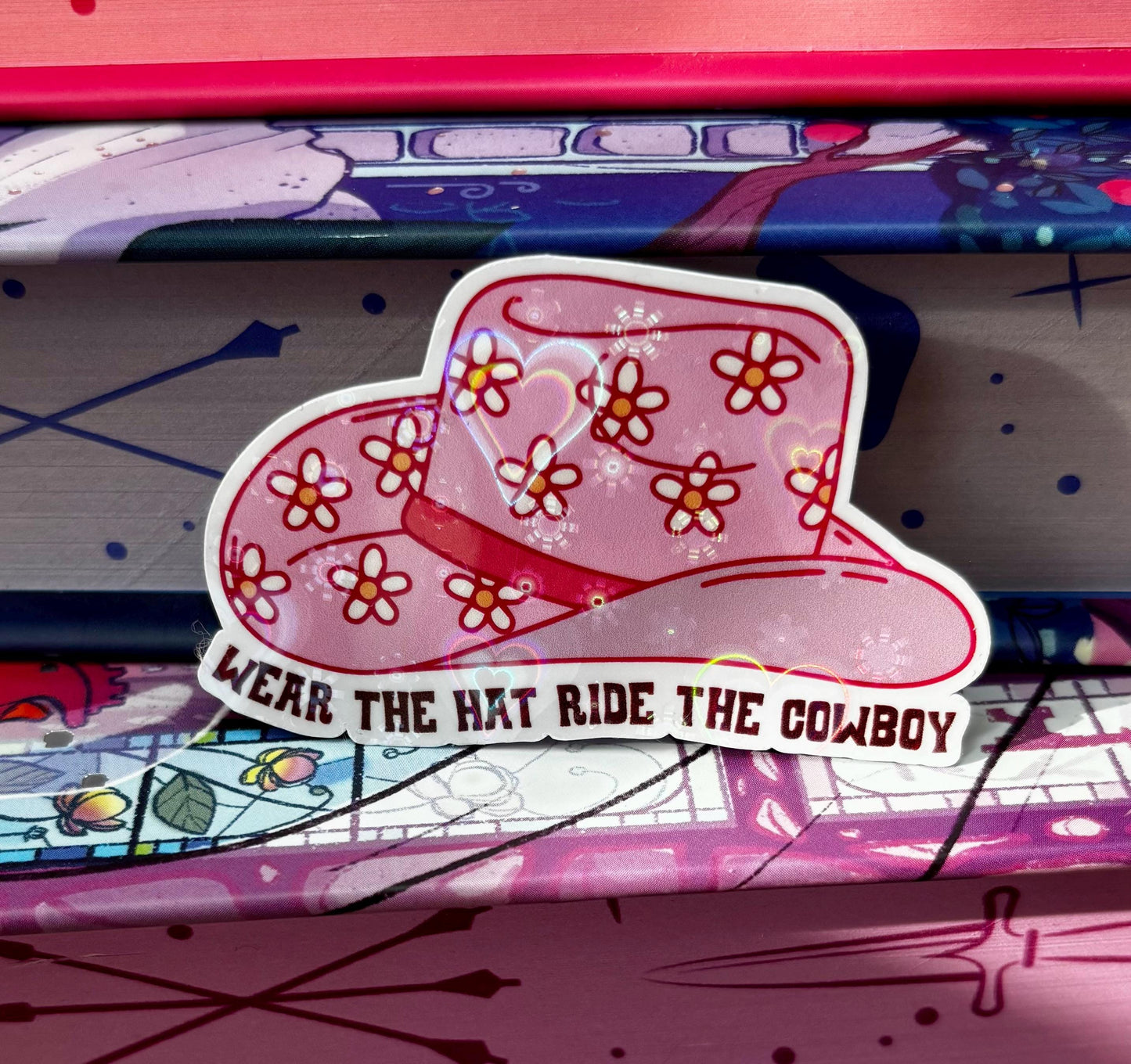 Mini Wear The Hat Ride The Cowboy Sticker