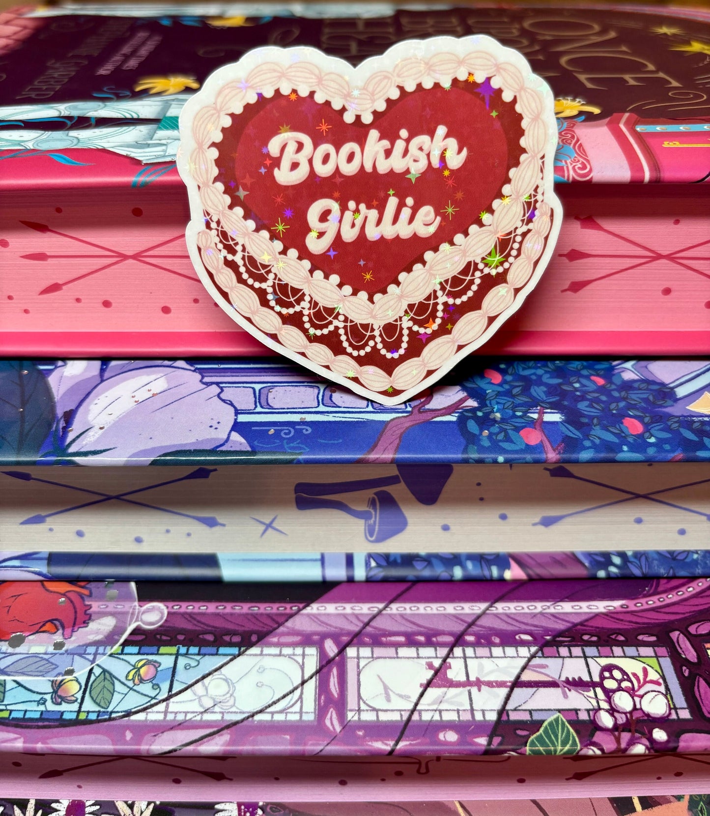 Bookish Girlie Cake Sticker