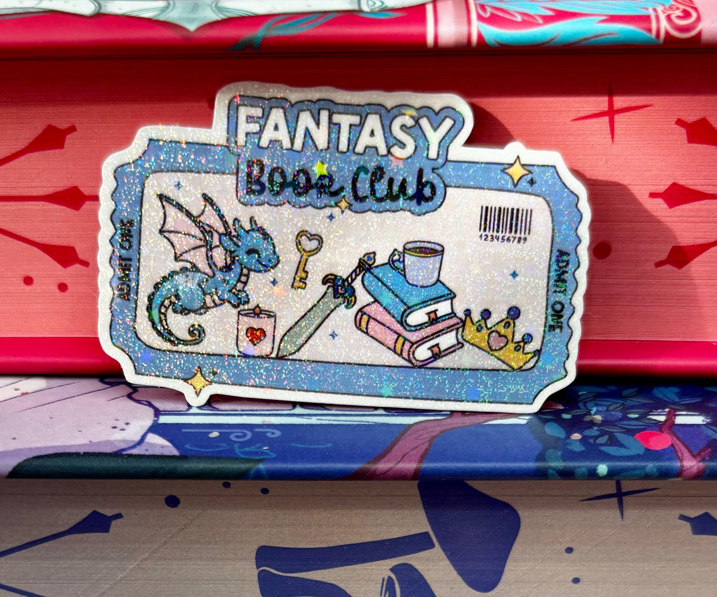 Mini Fantasy Book Club Ticket Sticker