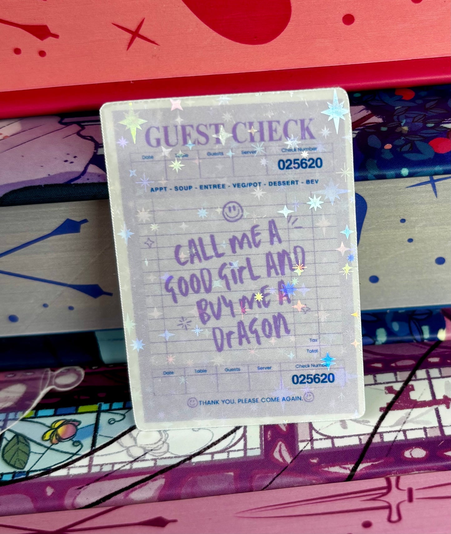 Mini Call Me A Good Girl And Buy Me A Dragon Guest Check Sticker