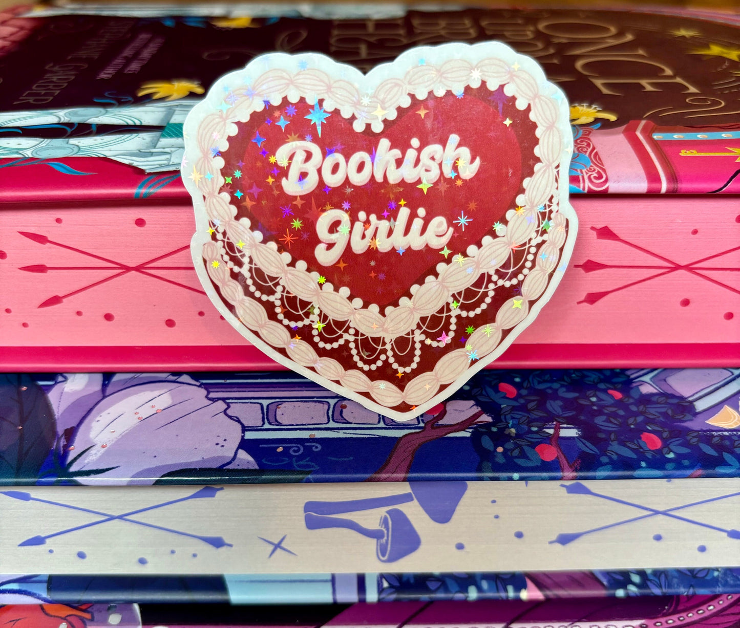 Bookish Girlie Cake Sticker