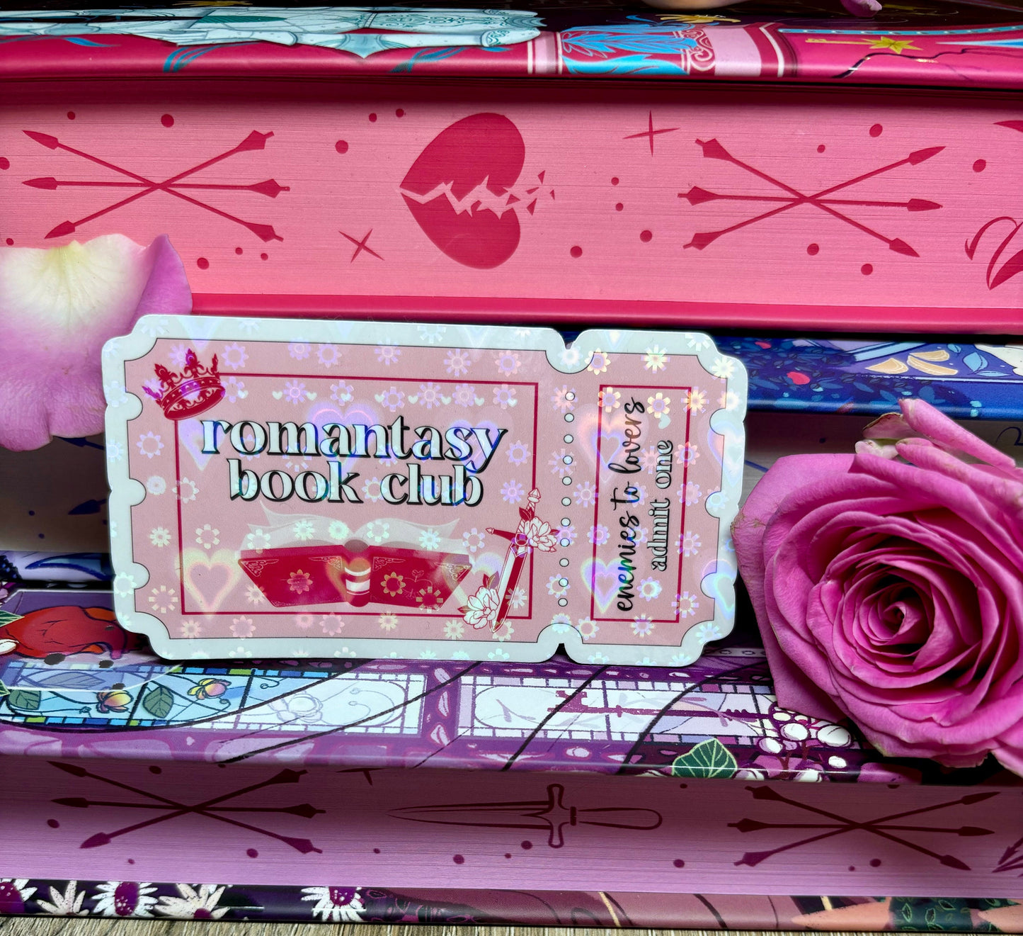 Romantasy Book Club Ticket Sticker