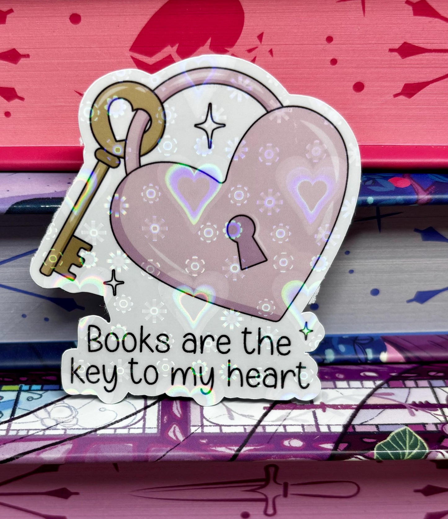 Books Are The Key To My Heart Sticker