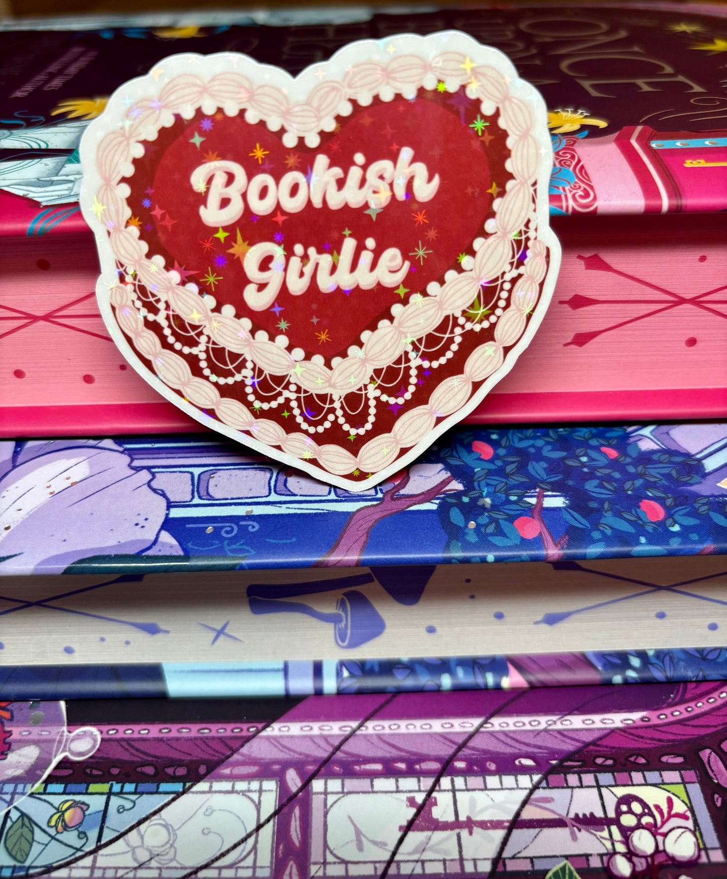 Bookish Girlie Cake Sticker