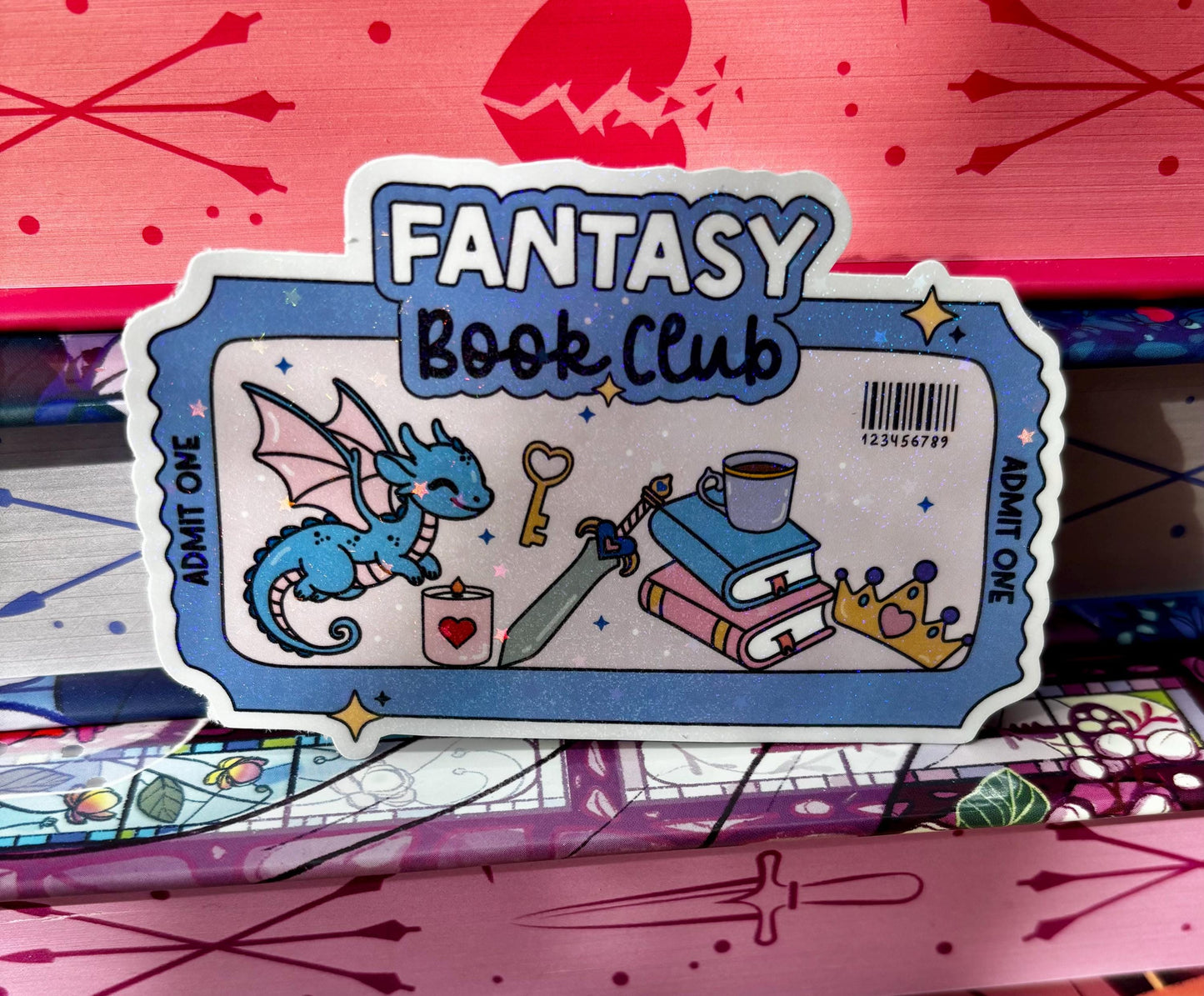 Fantasy Book Club Ticket Sticker