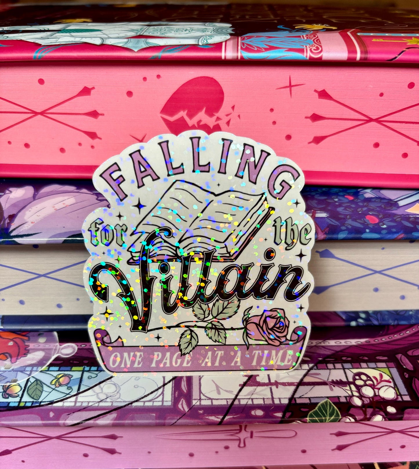 Falling For The Villain One Page At A Time Sticker