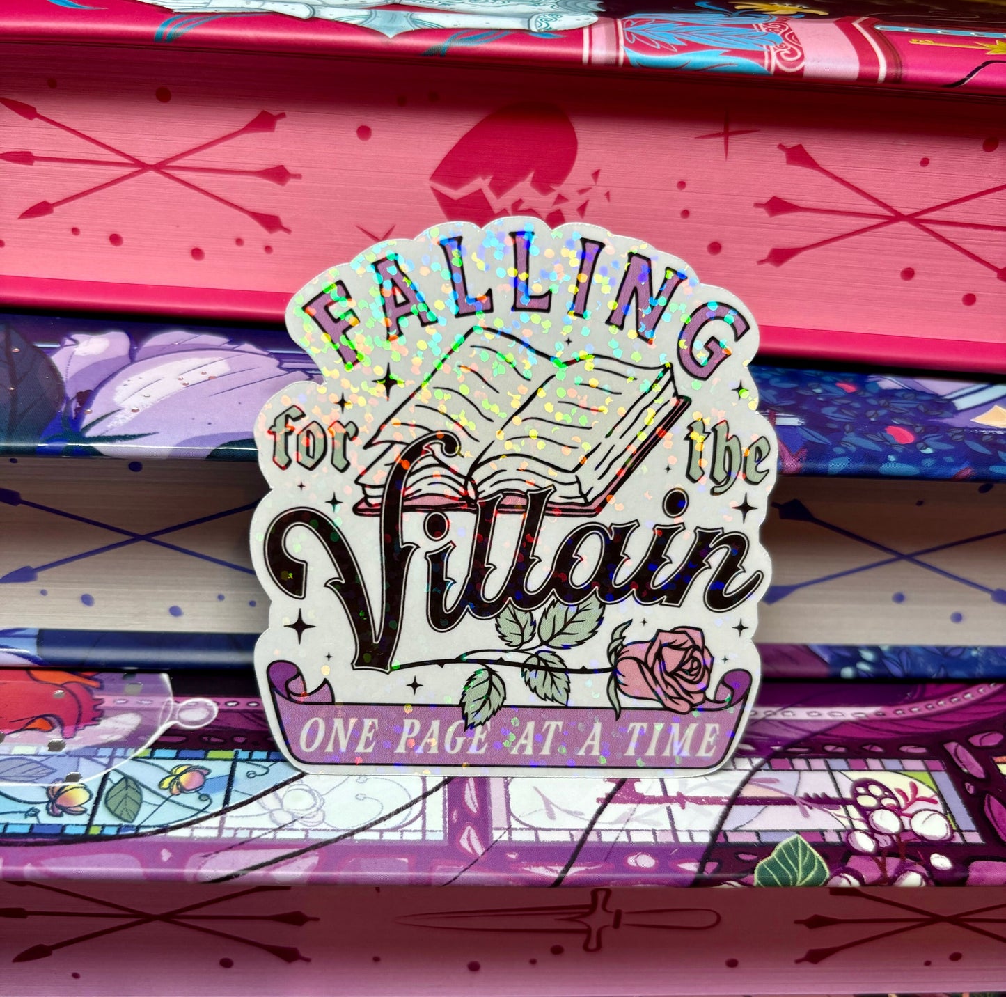 Falling For The Villain One Page At A Time Sticker