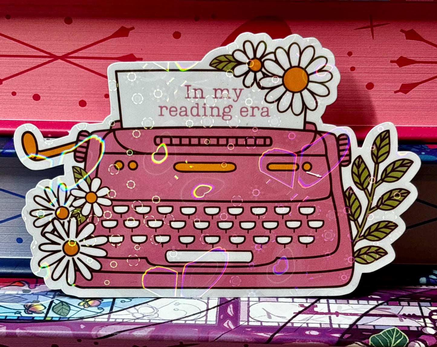 In My Reading Era Typewriter Sticker