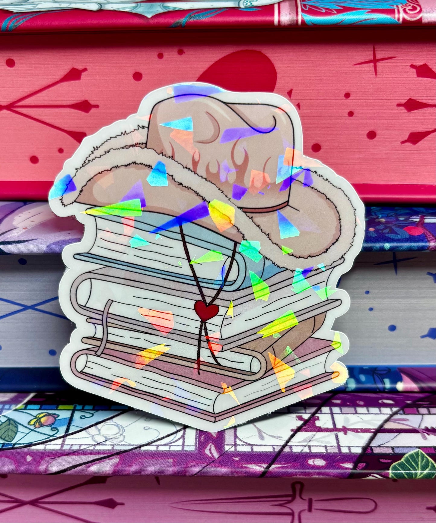 Cowgirl Book Stack Sticker