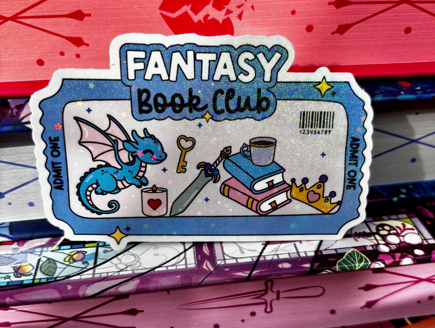 Fantasy Book Club Ticket Sticker