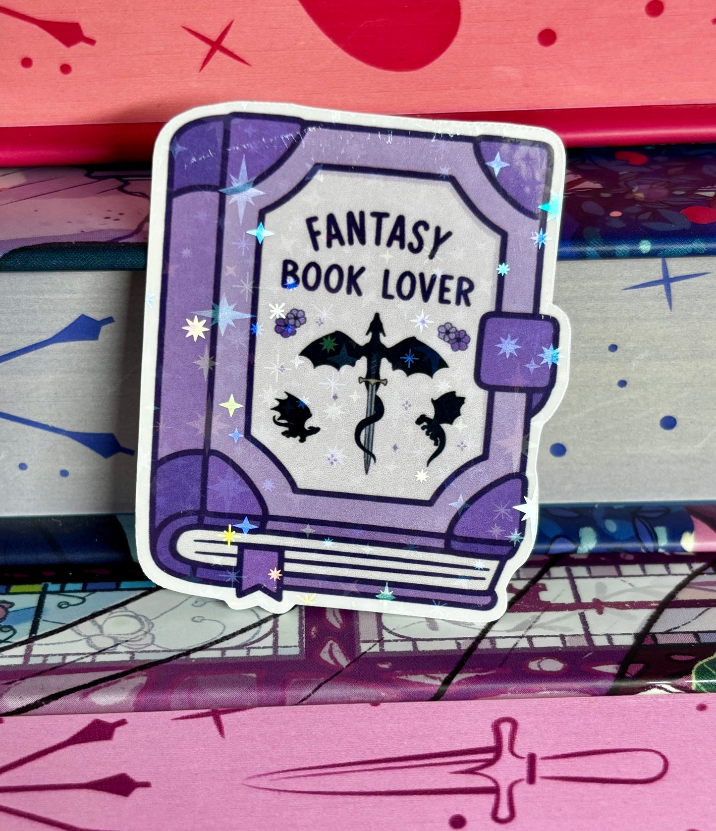 Mini Fantasy Book Lover Sticker