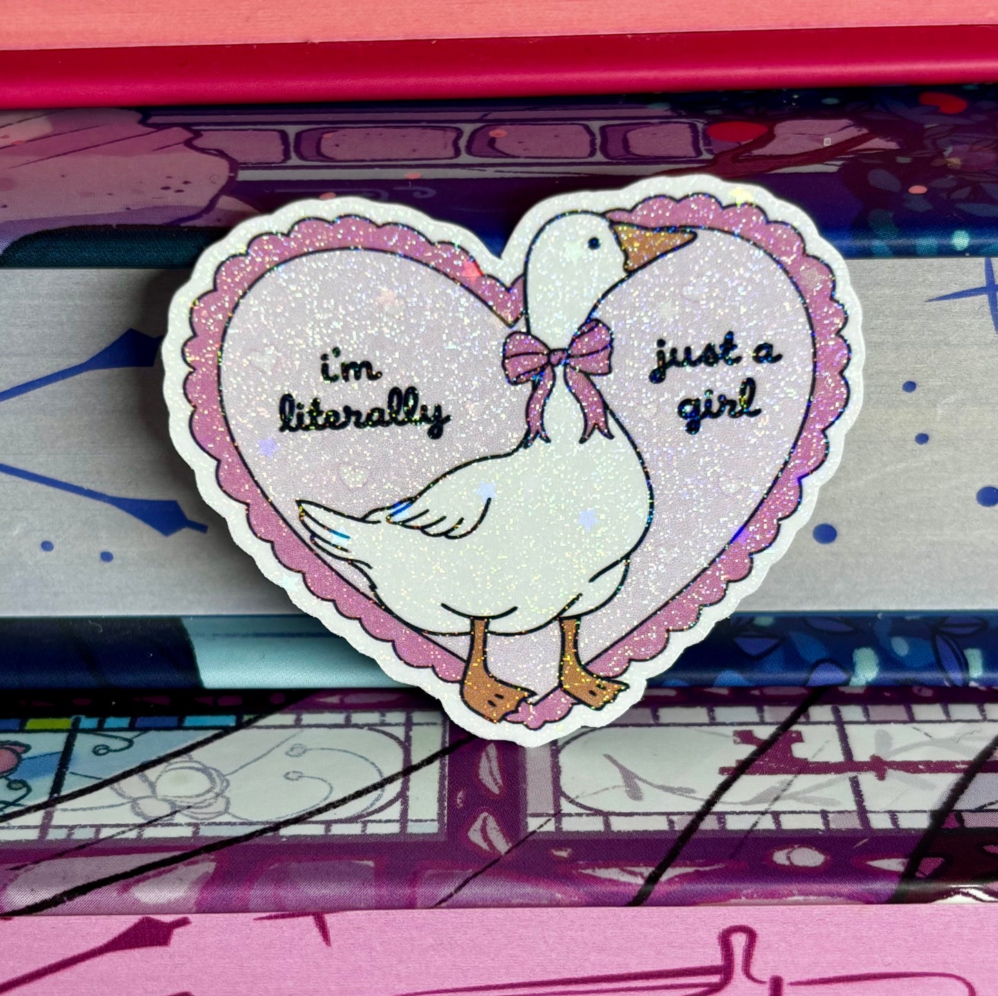Mini I’m Literally Just A Girl Goose Sticker