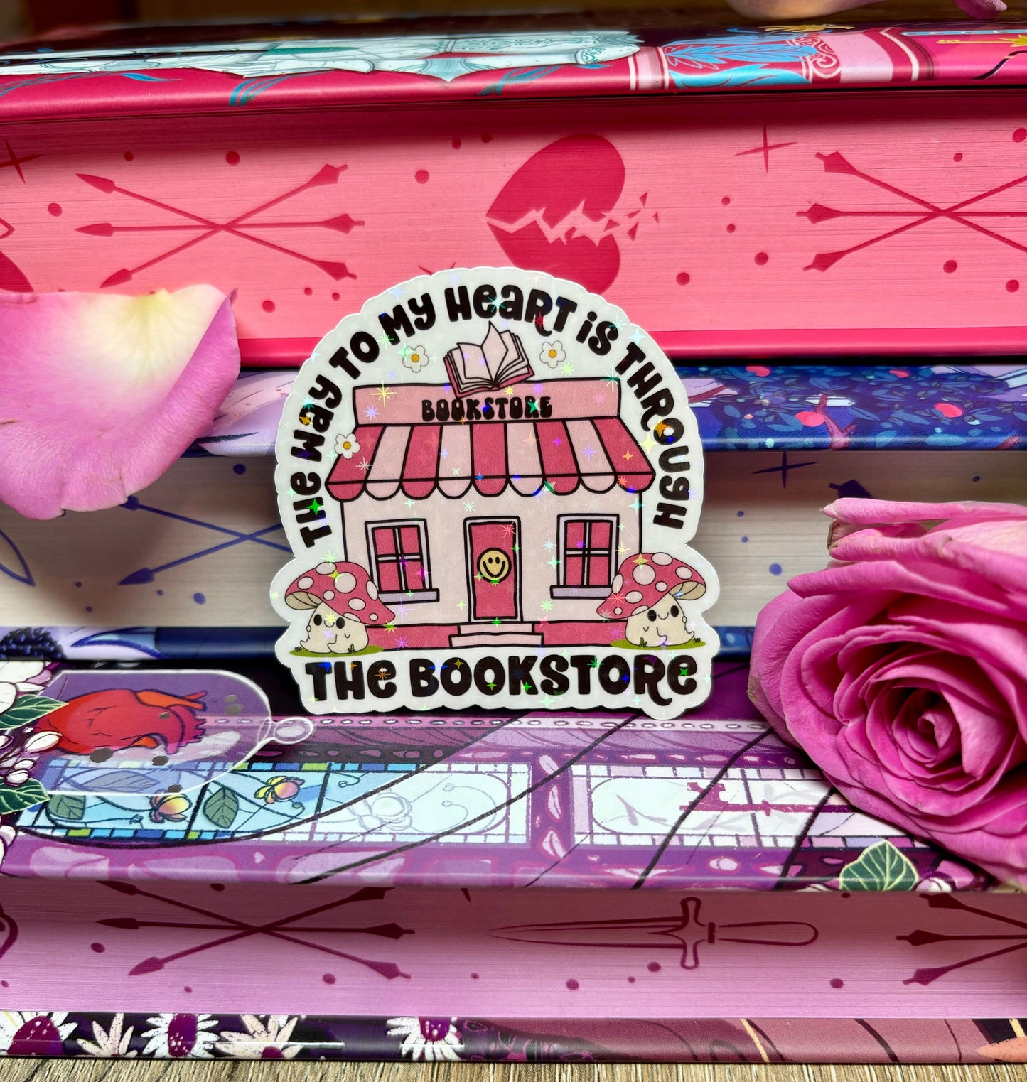 Medium The Way To My Heart Is Through The Bookstore Sticker