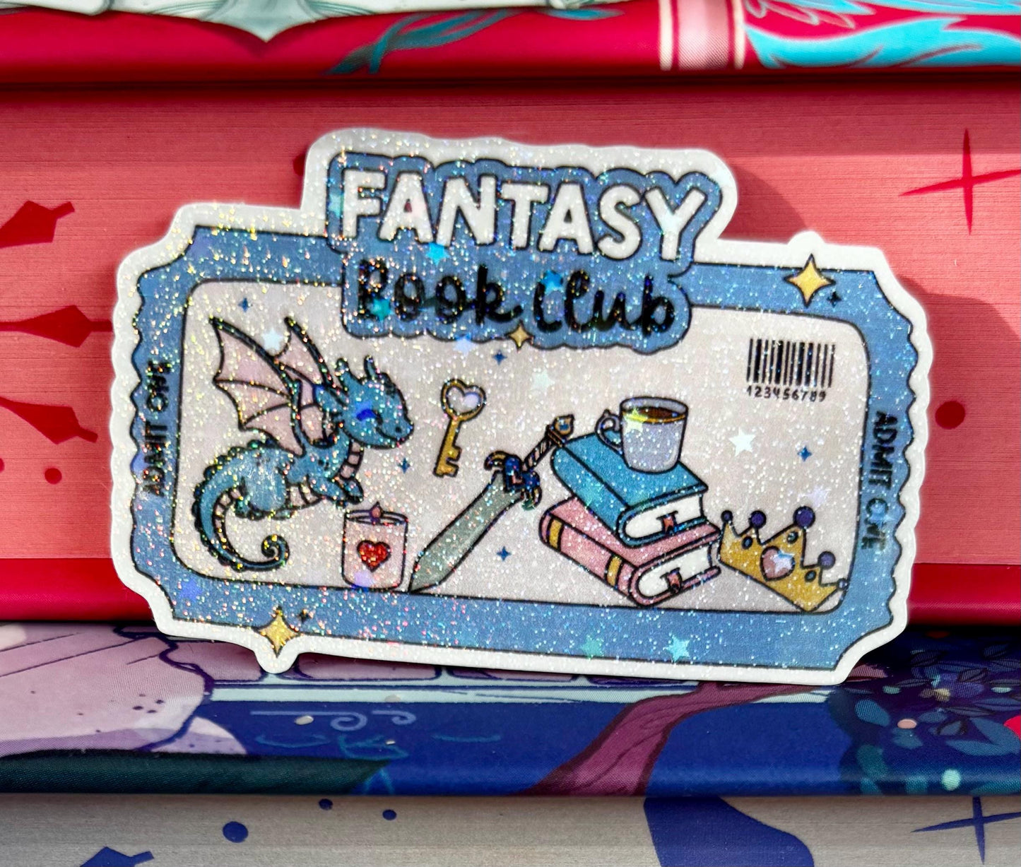 Mini Fantasy Book Club Ticket Sticker