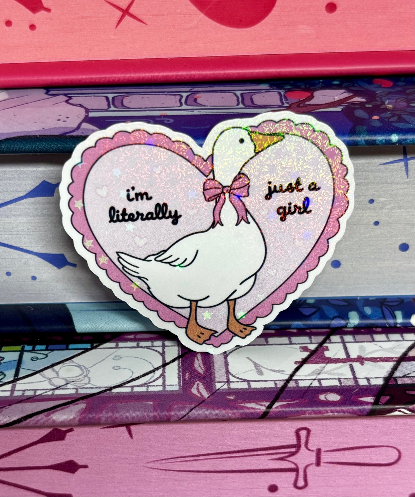 Mini I’m Literally Just A Girl Goose Sticker