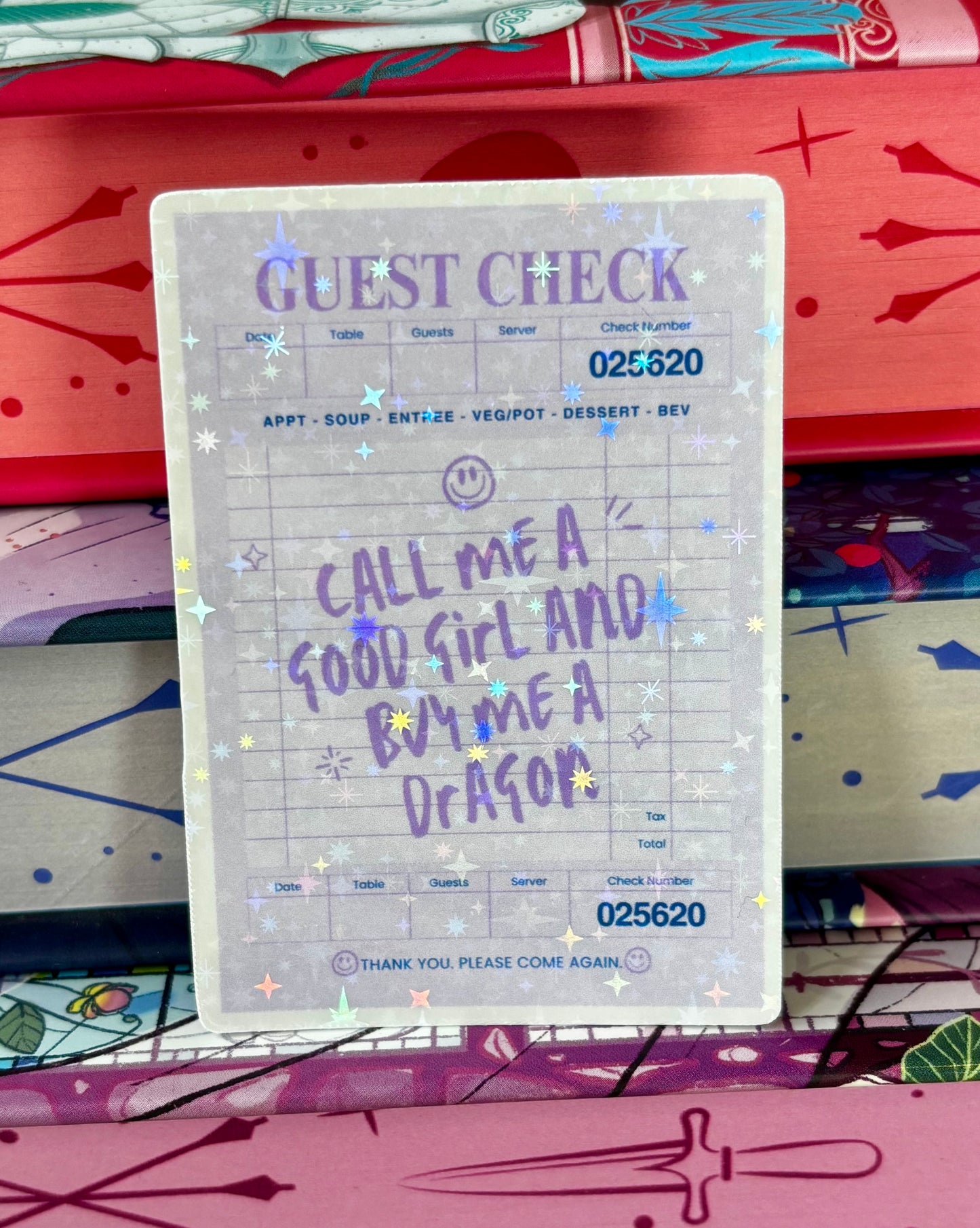 Call Me A Good Girl And Buy Me A Dragon Guest Check Sticker