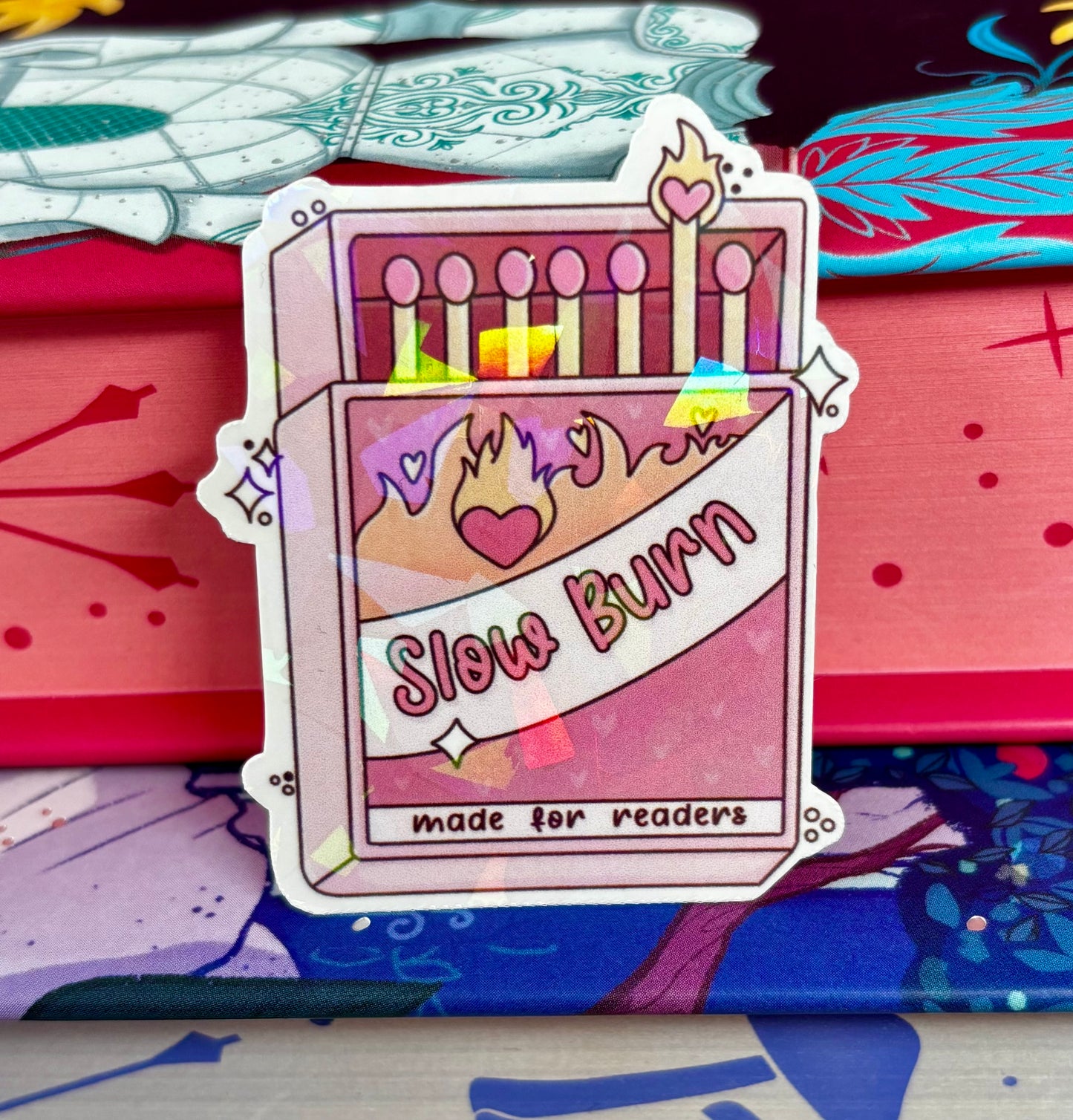 Mini Slow Burn Matches Romance Tropes Sticker