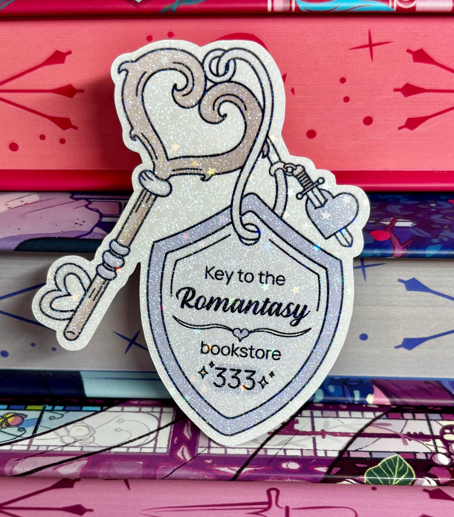 Key To The Romantasy Bookstore Sticker