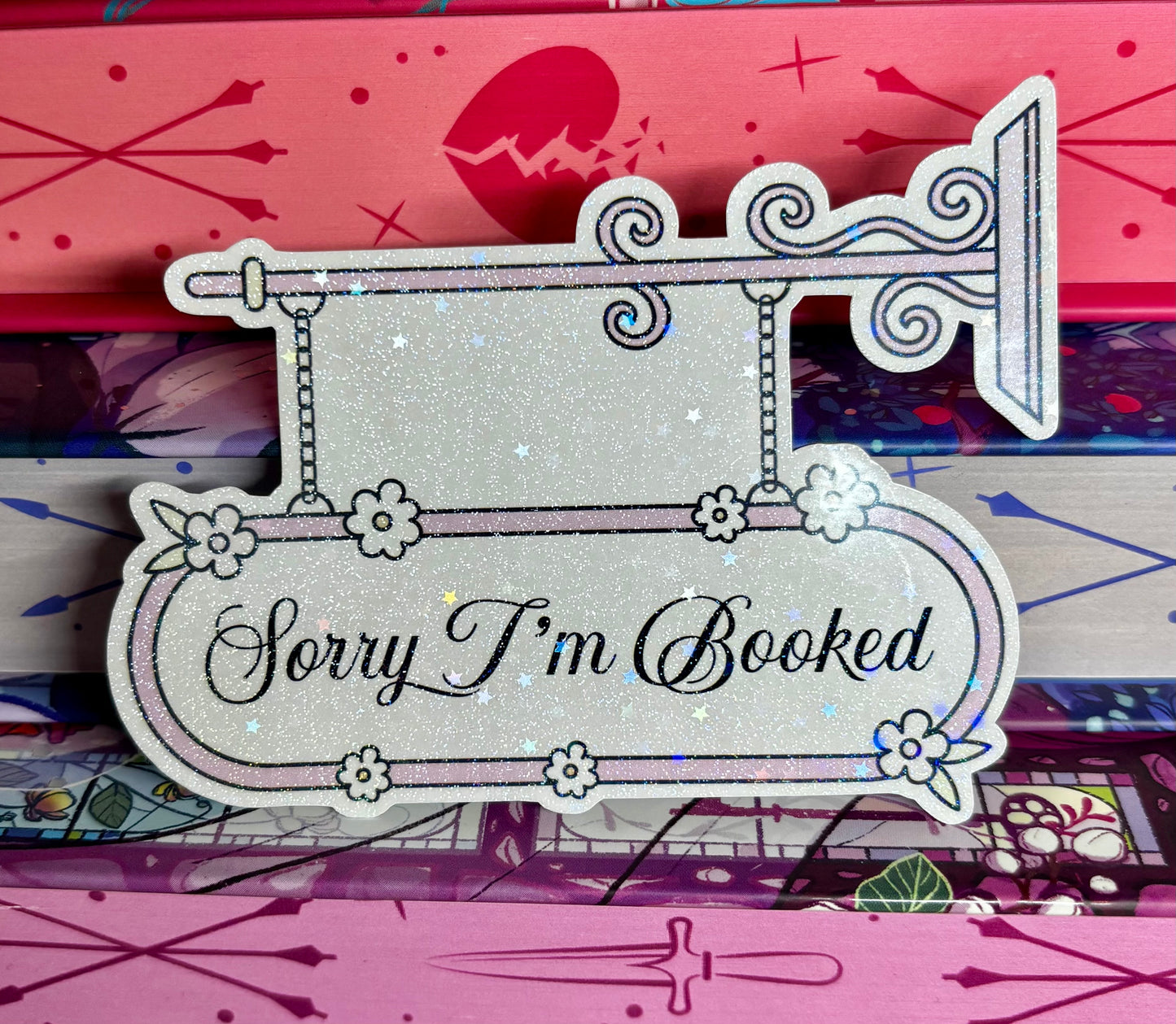 Sorry I'm Booked Door Sign Style Sticker