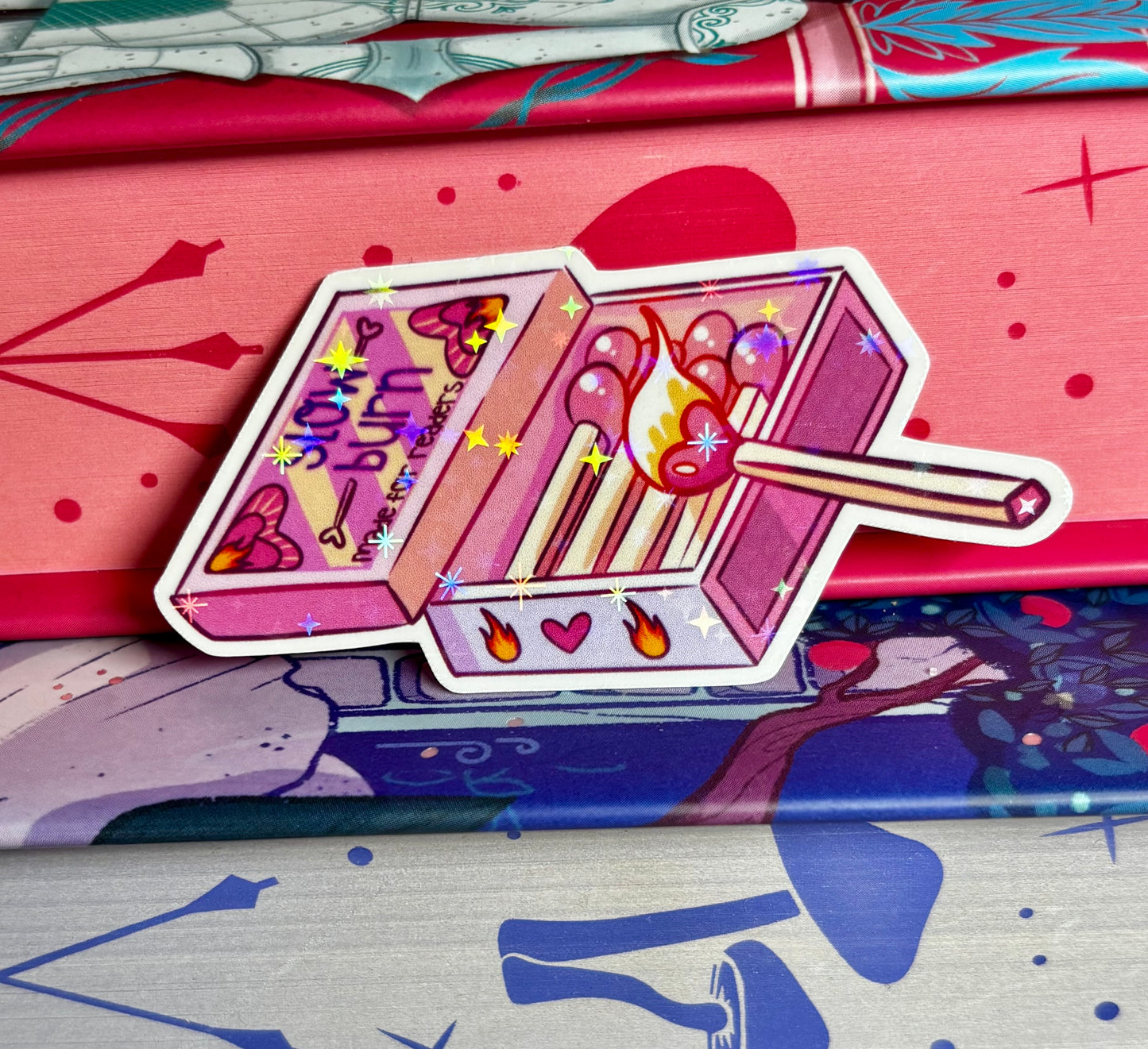 Mini Cute Slow Burn Matches Sticker